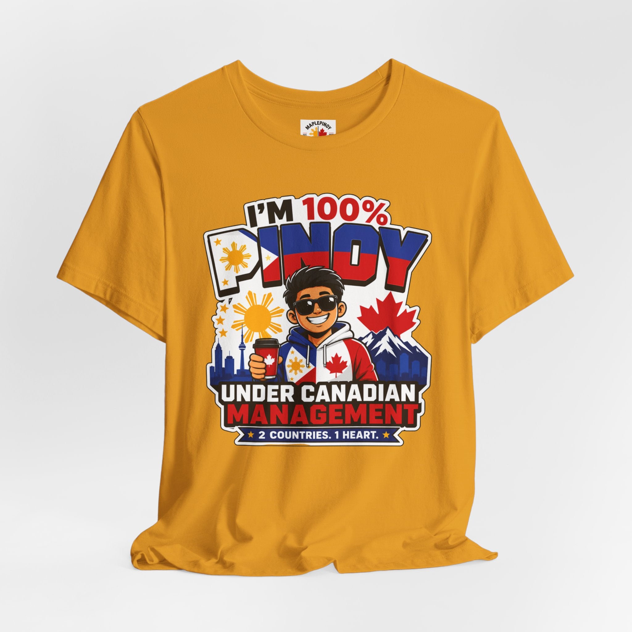 100% Pinoy, Under Canadian Management — Funny Filipino Canadian Tee