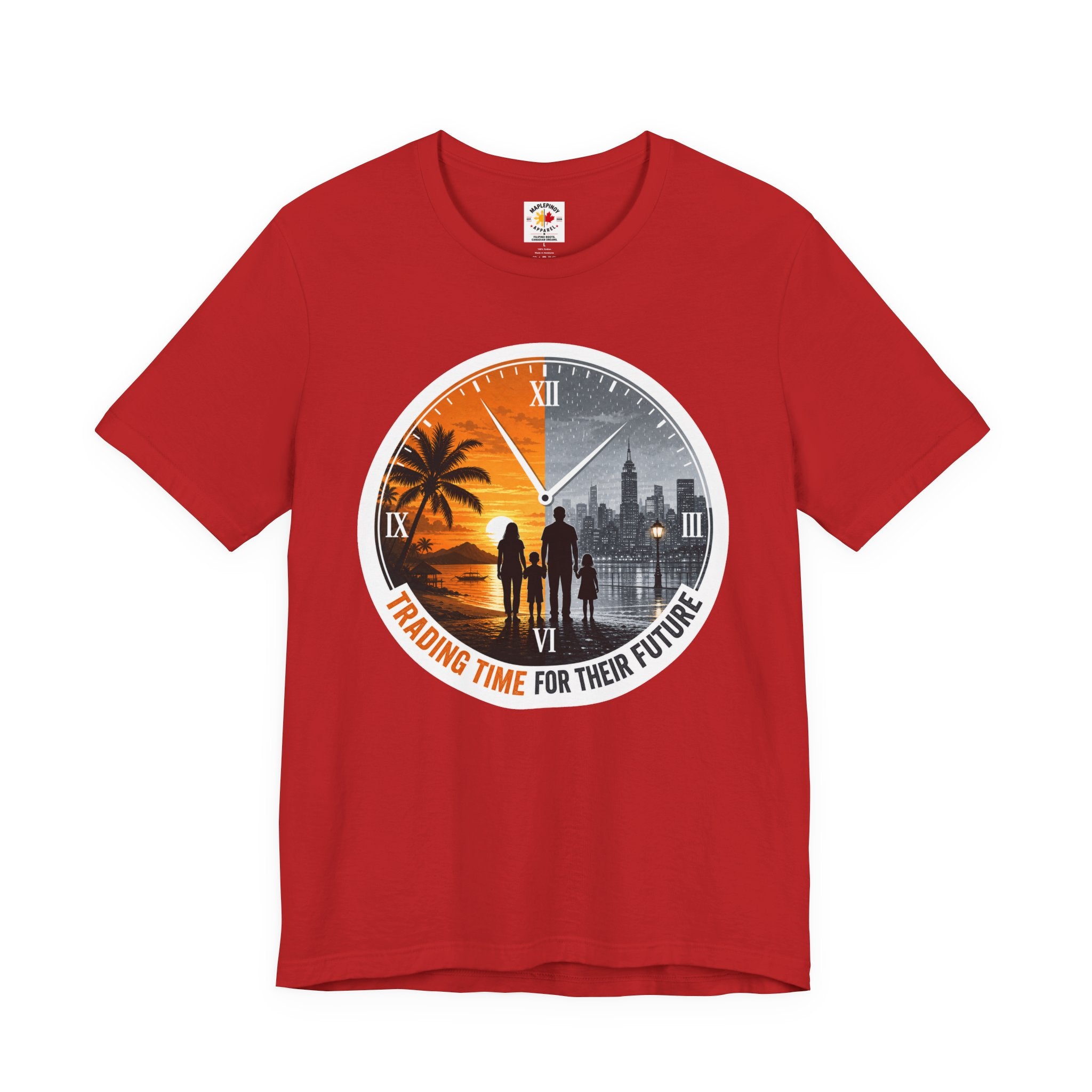 Trading Time for Their Future Filipino OFW T-Shirt — Pinoy Caregiver Tribute