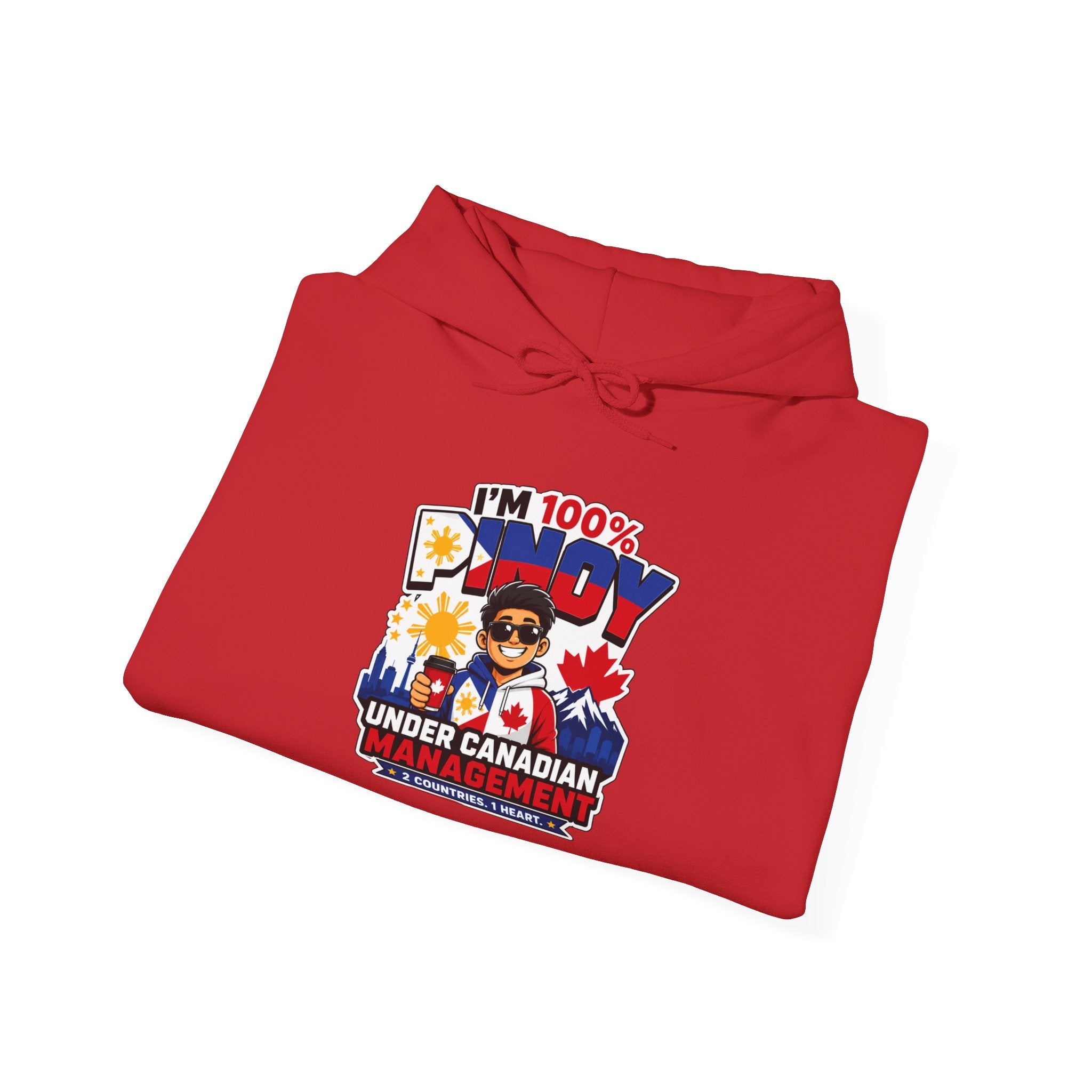 100% Pinoy, Under Canadian Management — Funny Filipino Hoodie