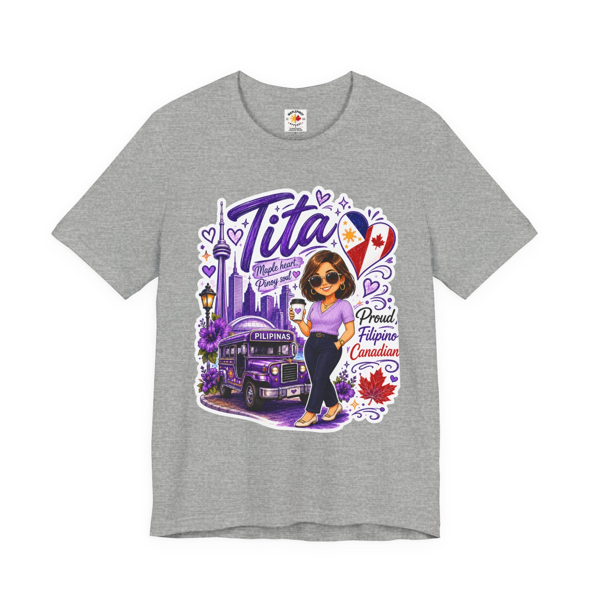 Tita Proud Filipino Canadian T-Shirt – Maple Heart Pinoy Soul Tee