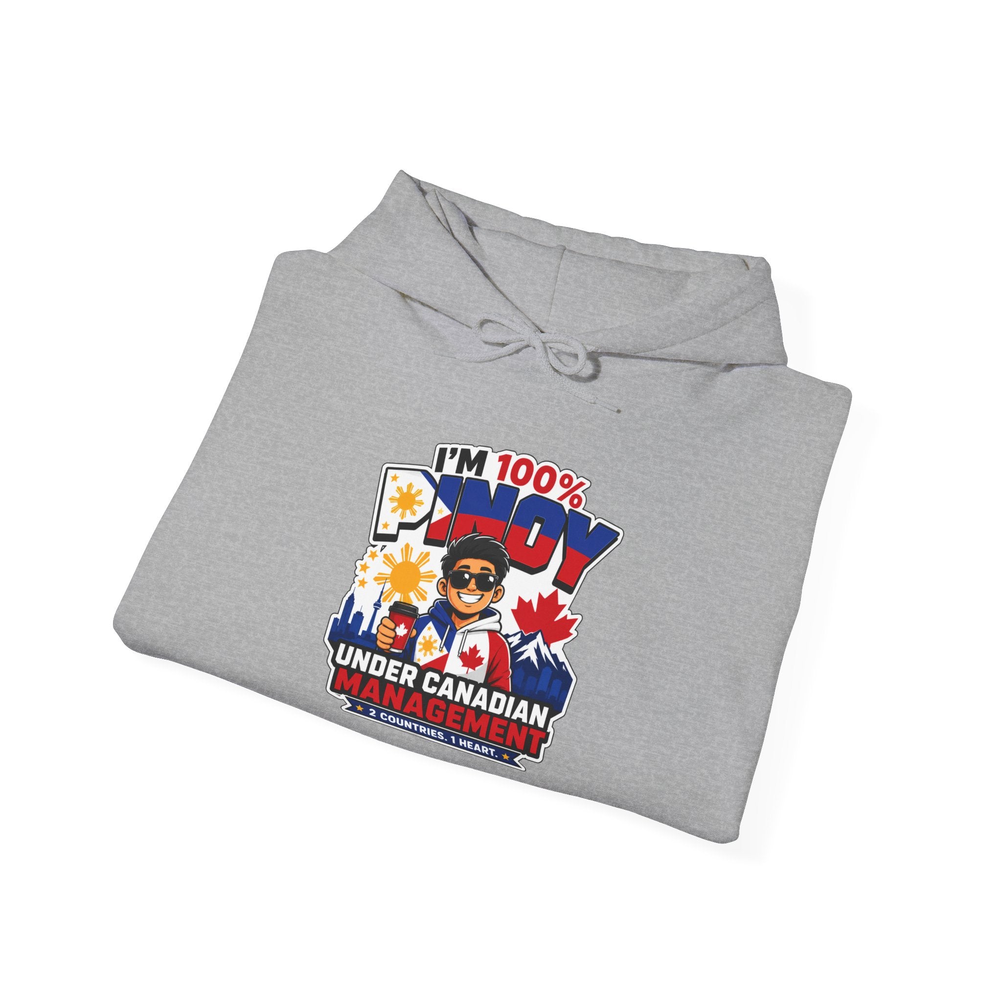 100% Pinoy, Under Canadian Management — Funny Filipino Hoodie