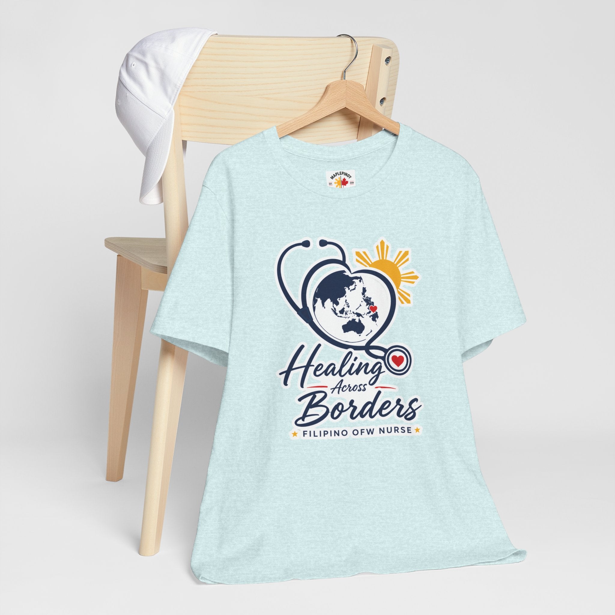 Healing Across Borders Filipino OFW Nurse T-Shirt