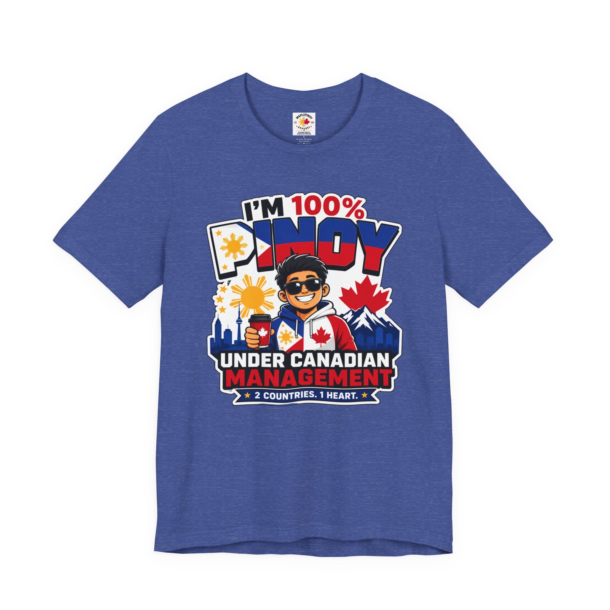 100% Pinoy, Under Canadian Management — Funny Filipino Canadian Tee