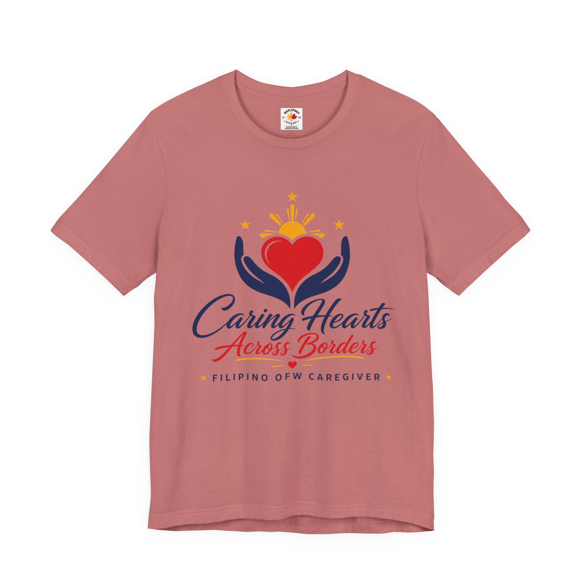 Caring Hearts Across Borders Filipino OFW Caregiver T-Shirt