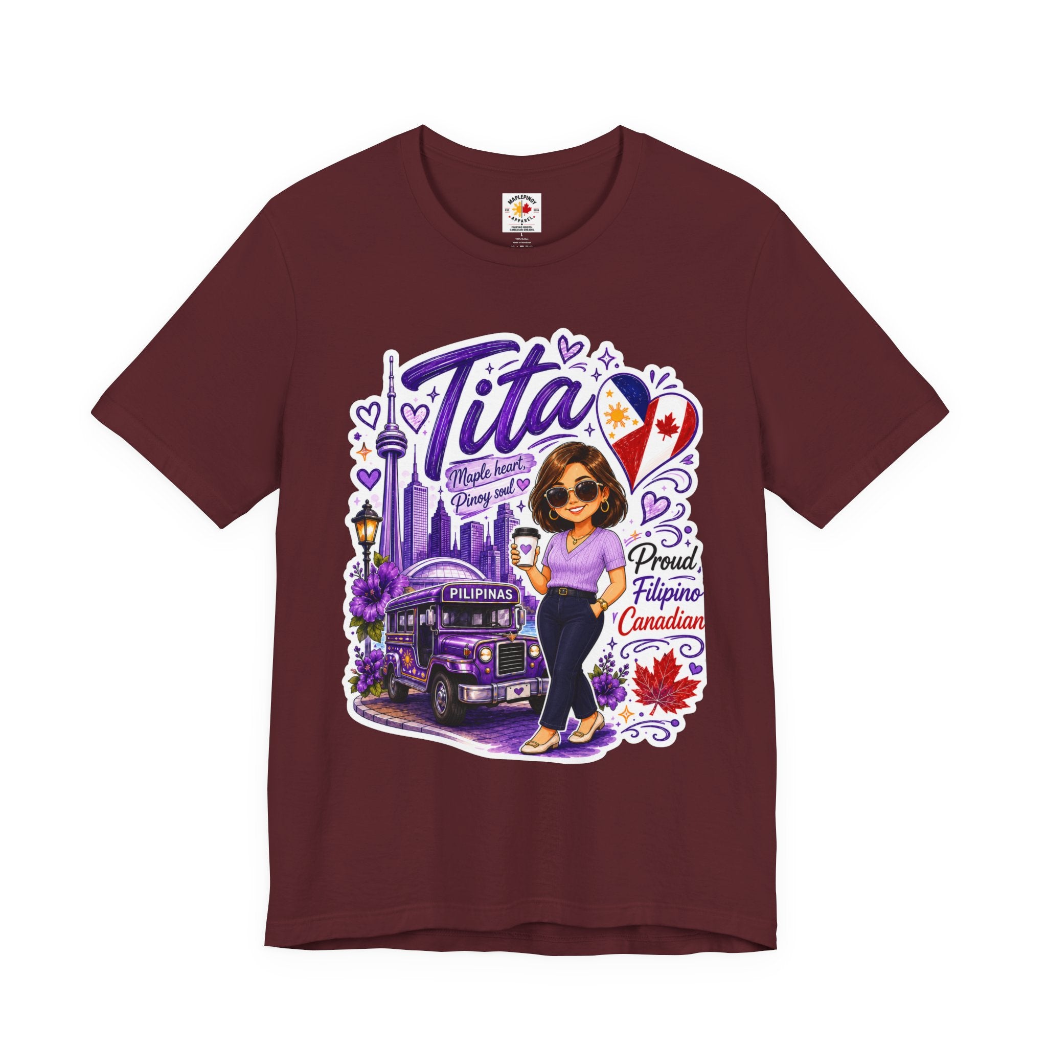 Tita Proud Filipino Canadian T-Shirt – Maple Heart Pinoy Soul Tee