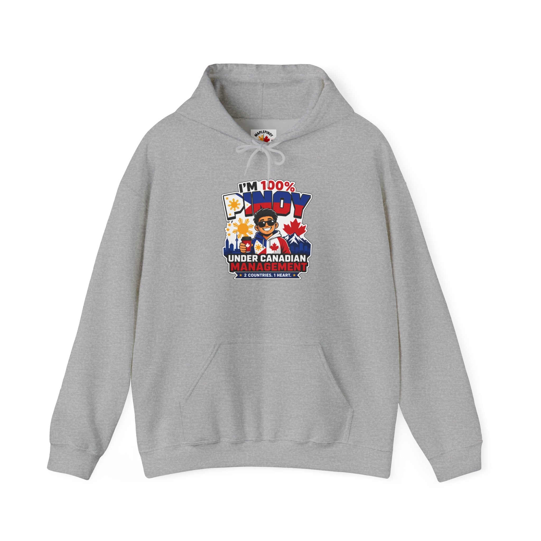 100% Pinoy, Under Canadian Management — Funny Filipino Hoodie