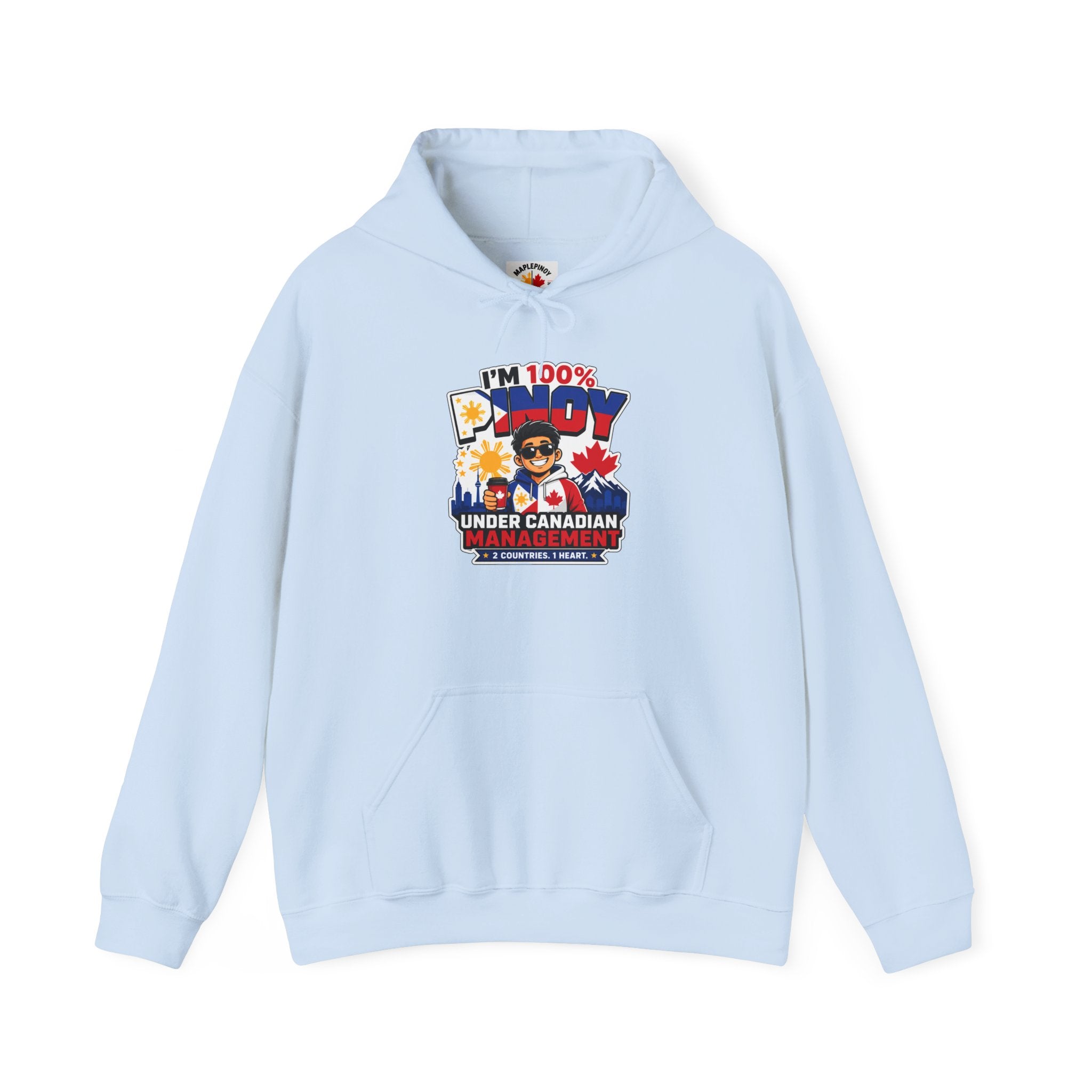 100% Pinoy, Under Canadian Management — Funny Filipino Hoodie