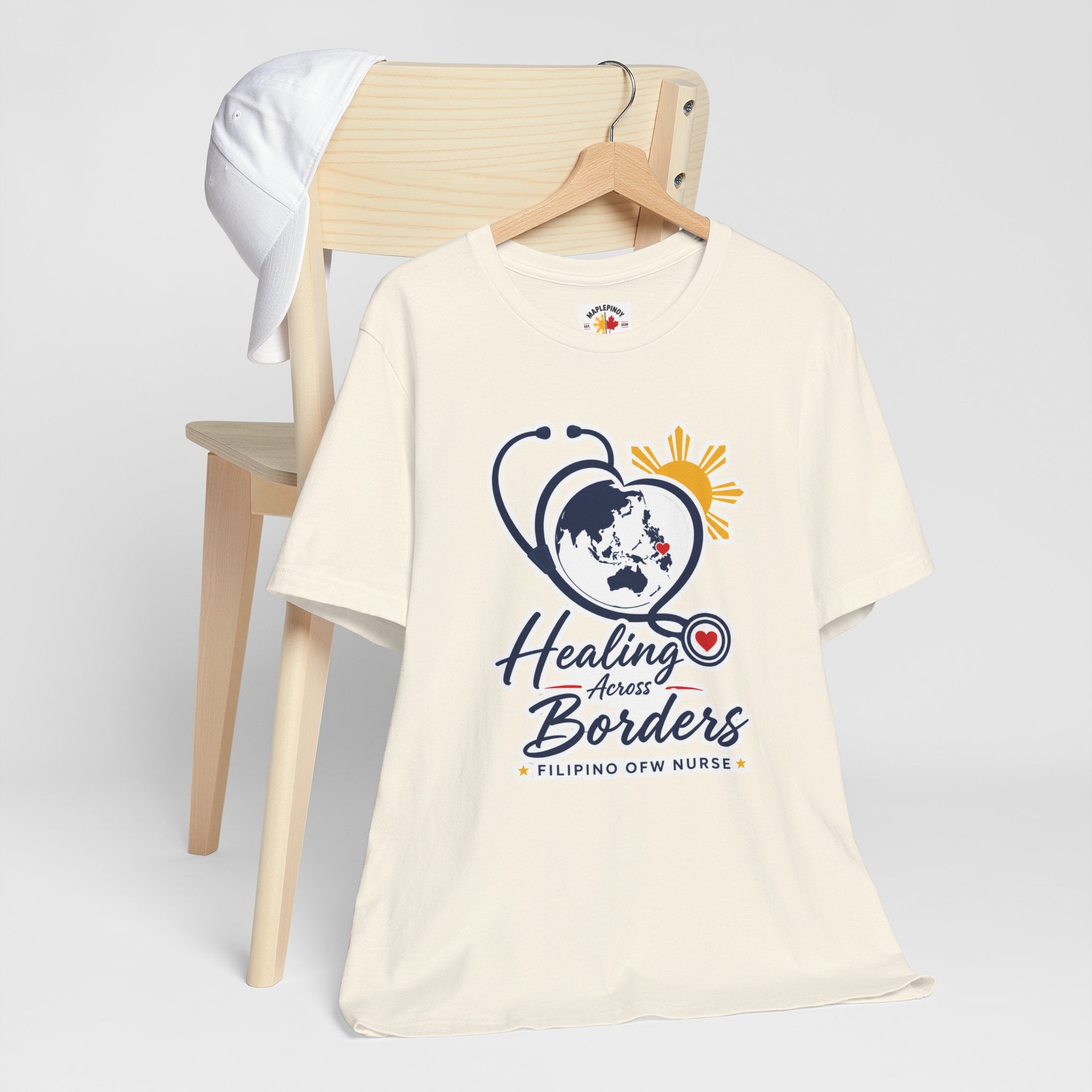 Healing Across Borders Filipino OFW Nurse T-Shirt