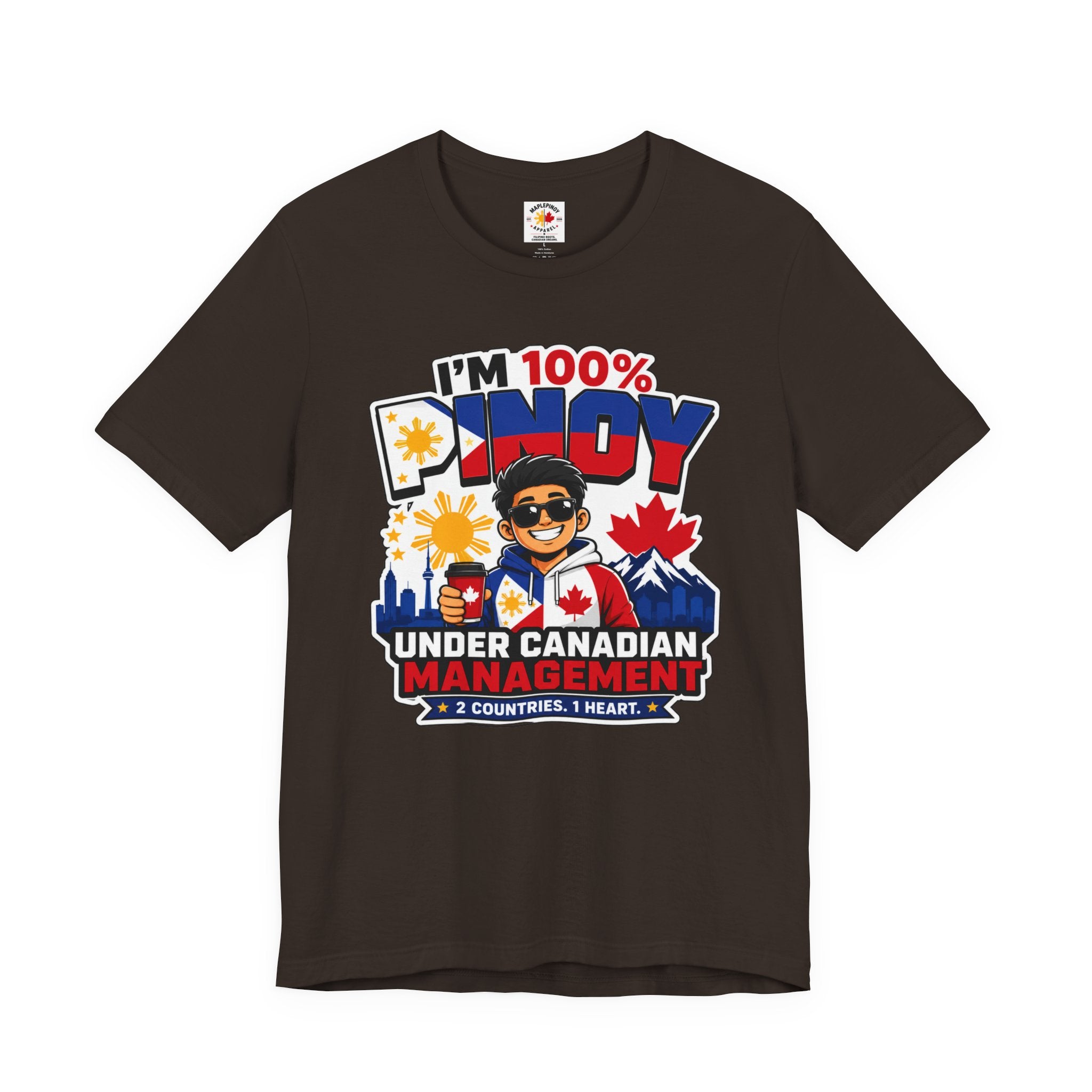 100% Pinoy, Under Canadian Management — Funny Filipino Canadian Tee