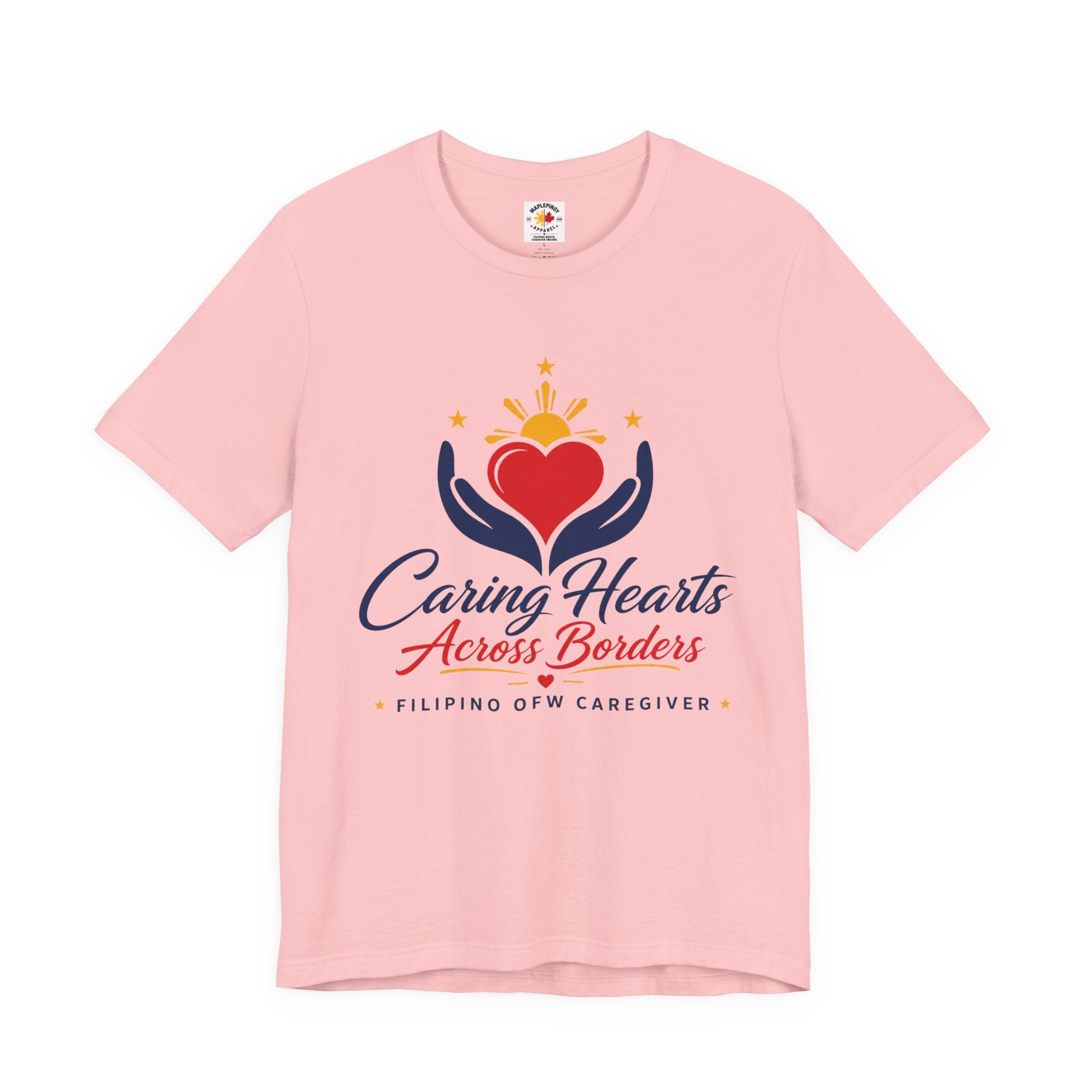 Caring Hearts Across Borders Filipino OFW Caregiver T-Shirt