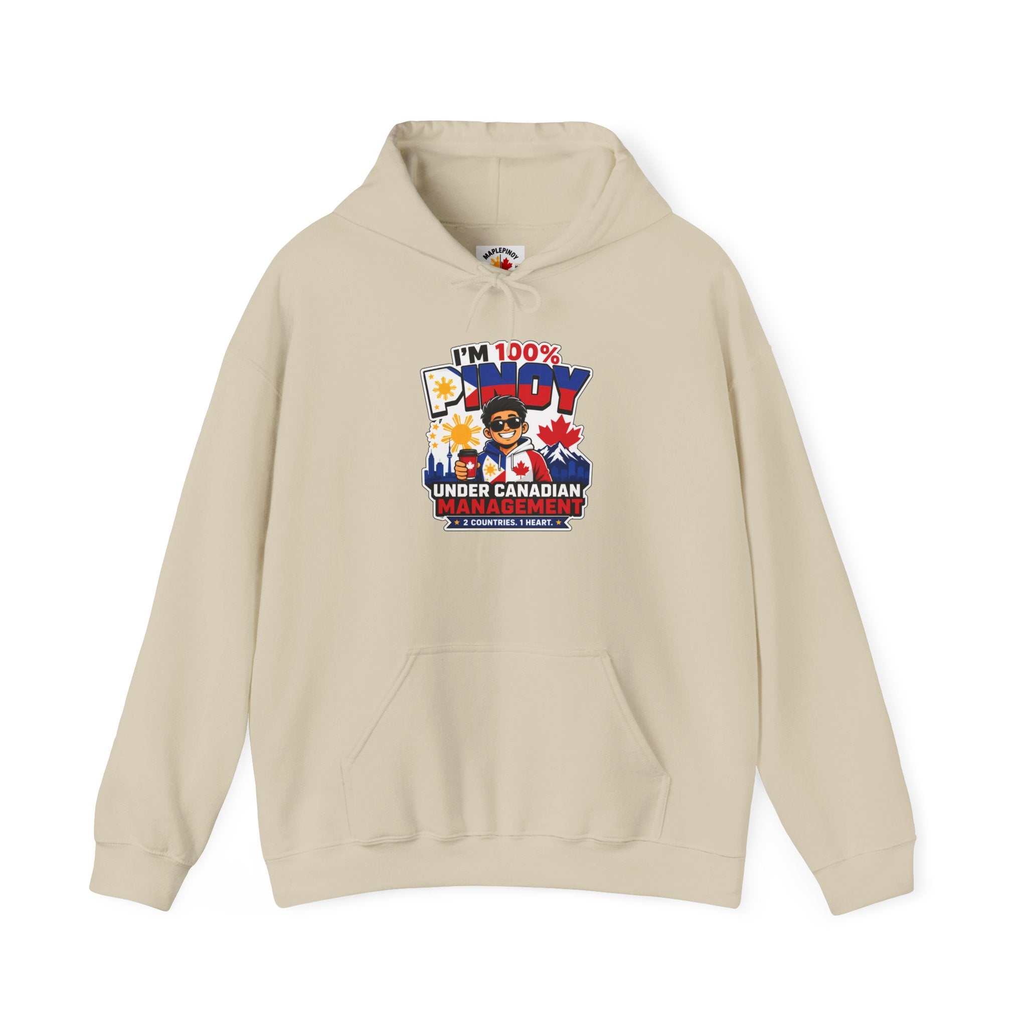100% Pinoy, Under Canadian Management — Funny Filipino Hoodie