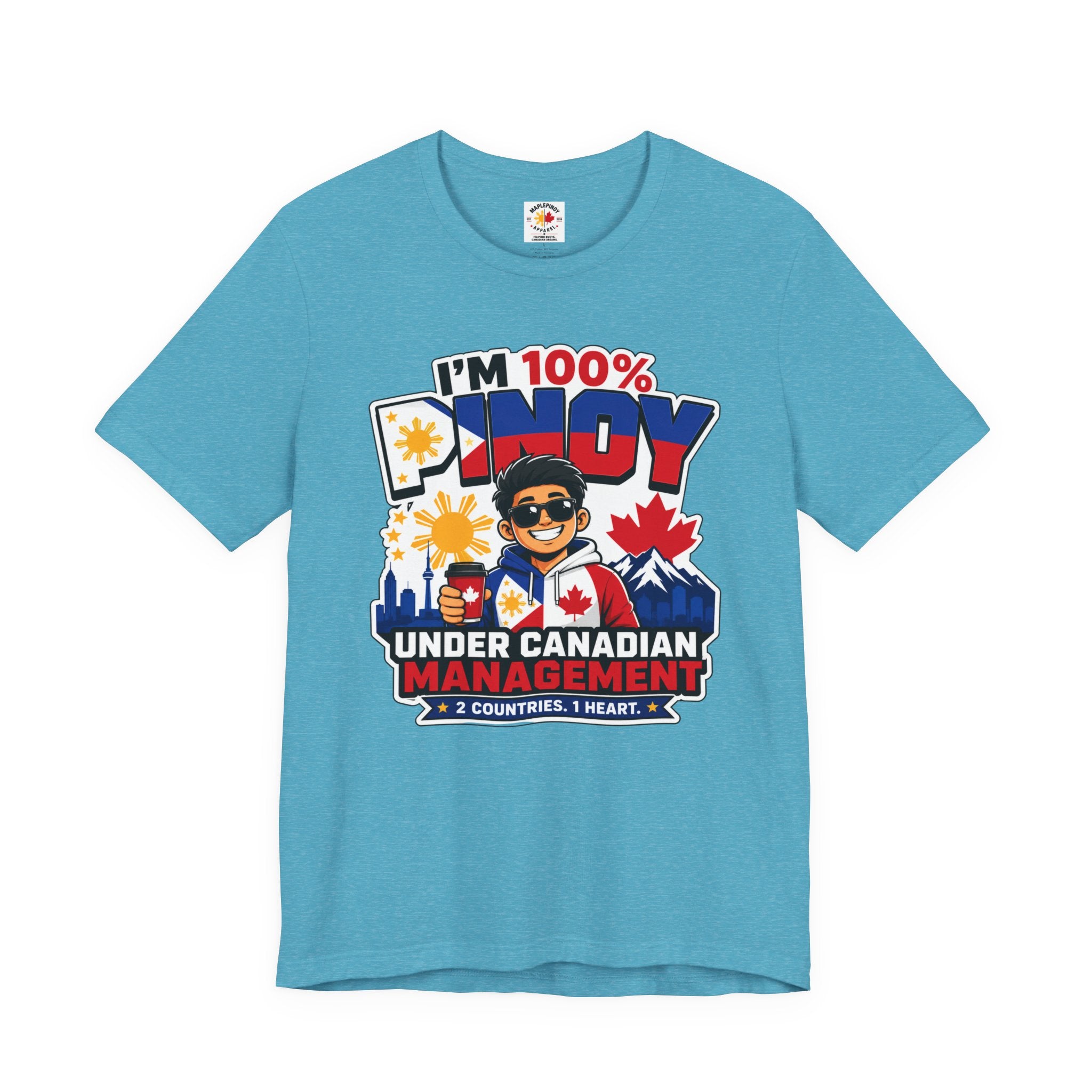 100% Pinoy, Under Canadian Management — Funny Filipino Canadian Tee