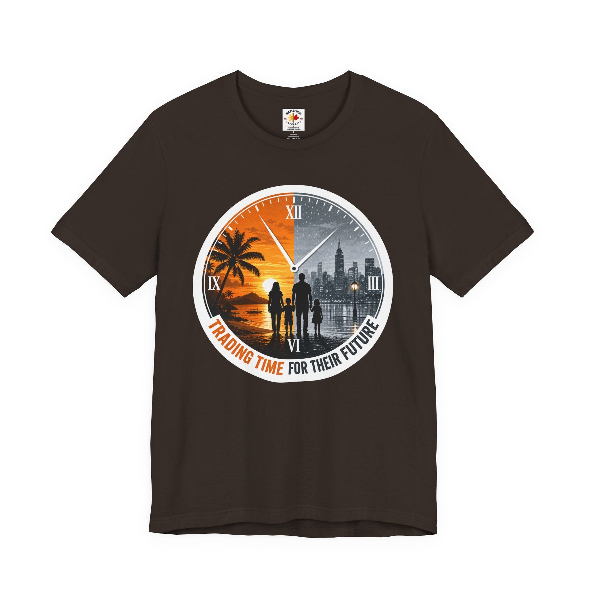 Trading Time for Their Future Filipino OFW T-Shirt — Pinoy Caregiver Tribute