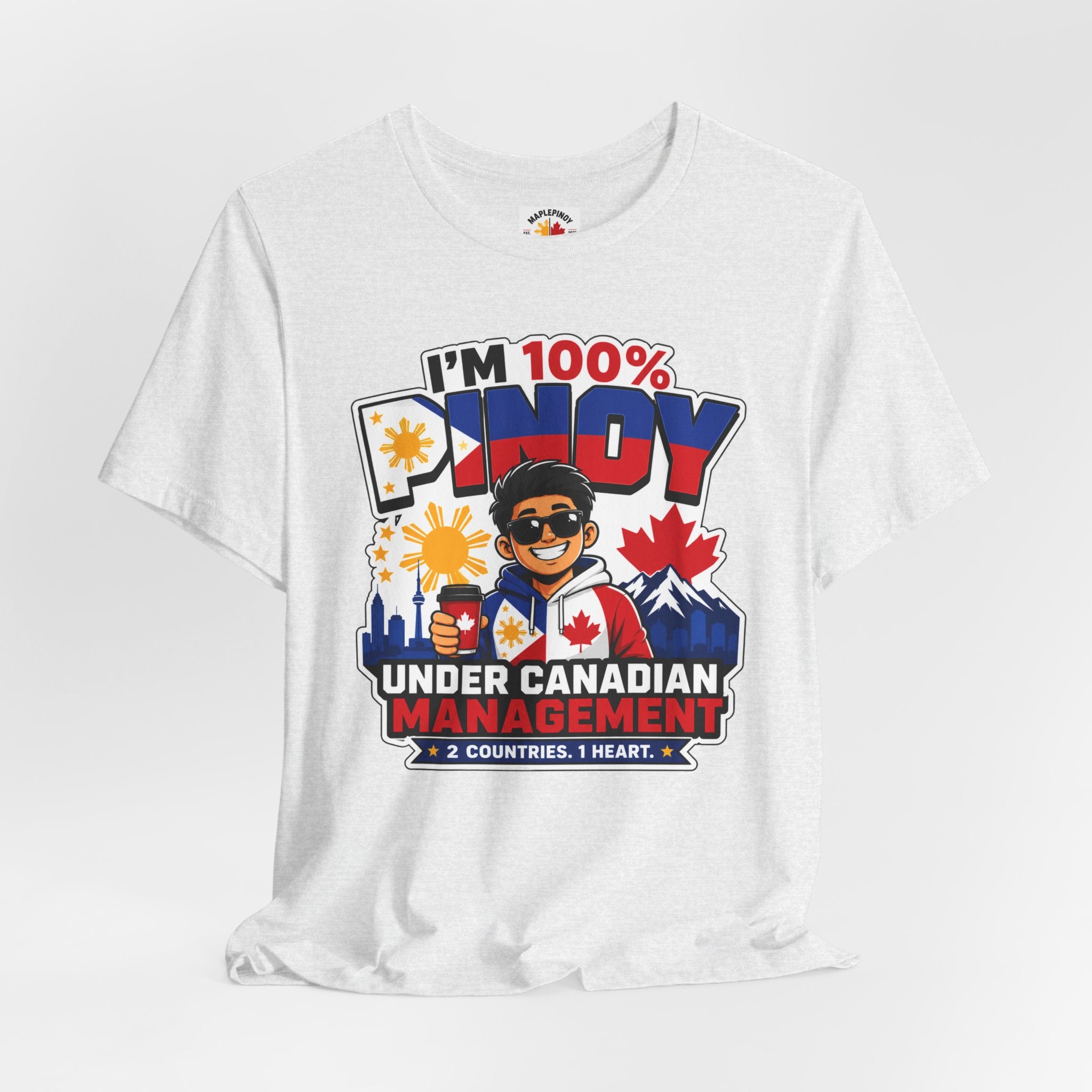 100% Pinoy, Under Canadian Management — Funny Filipino Canadian Tee