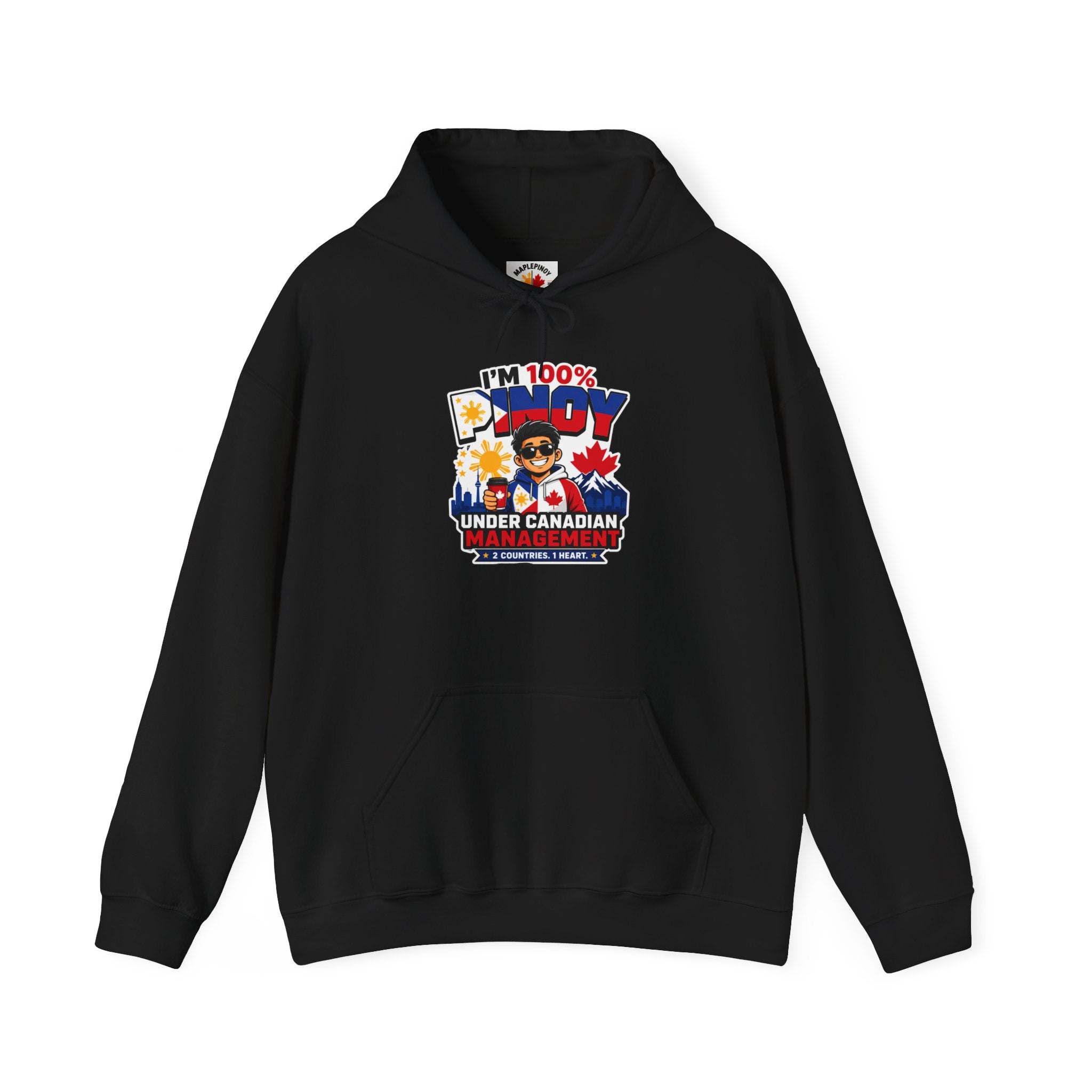100% Pinoy, Under Canadian Management — Funny Filipino Hoodie