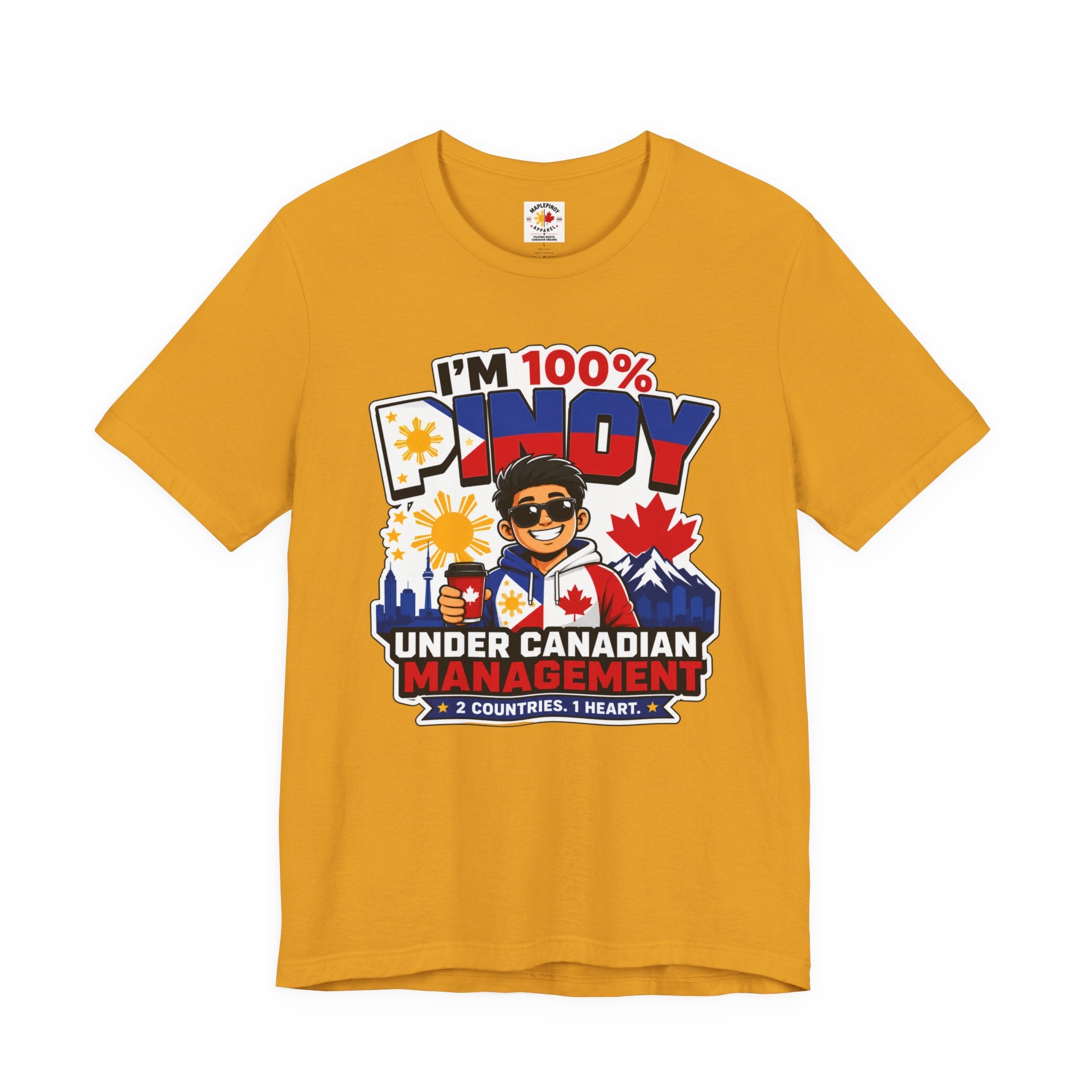 100% Pinoy, Under Canadian Management — Funny Filipino Canadian Tee