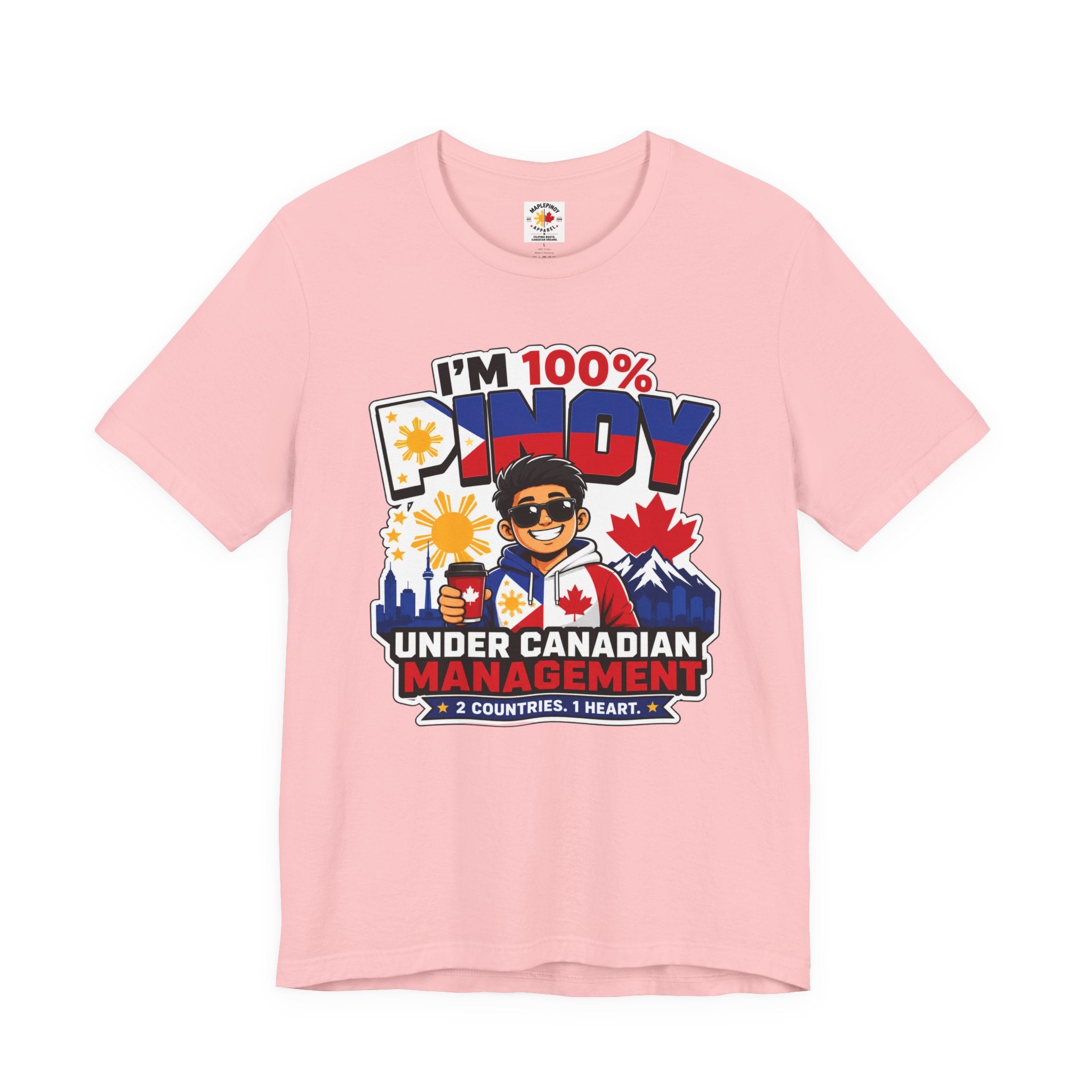 100% Pinoy, Under Canadian Management — Funny Filipino Canadian Tee