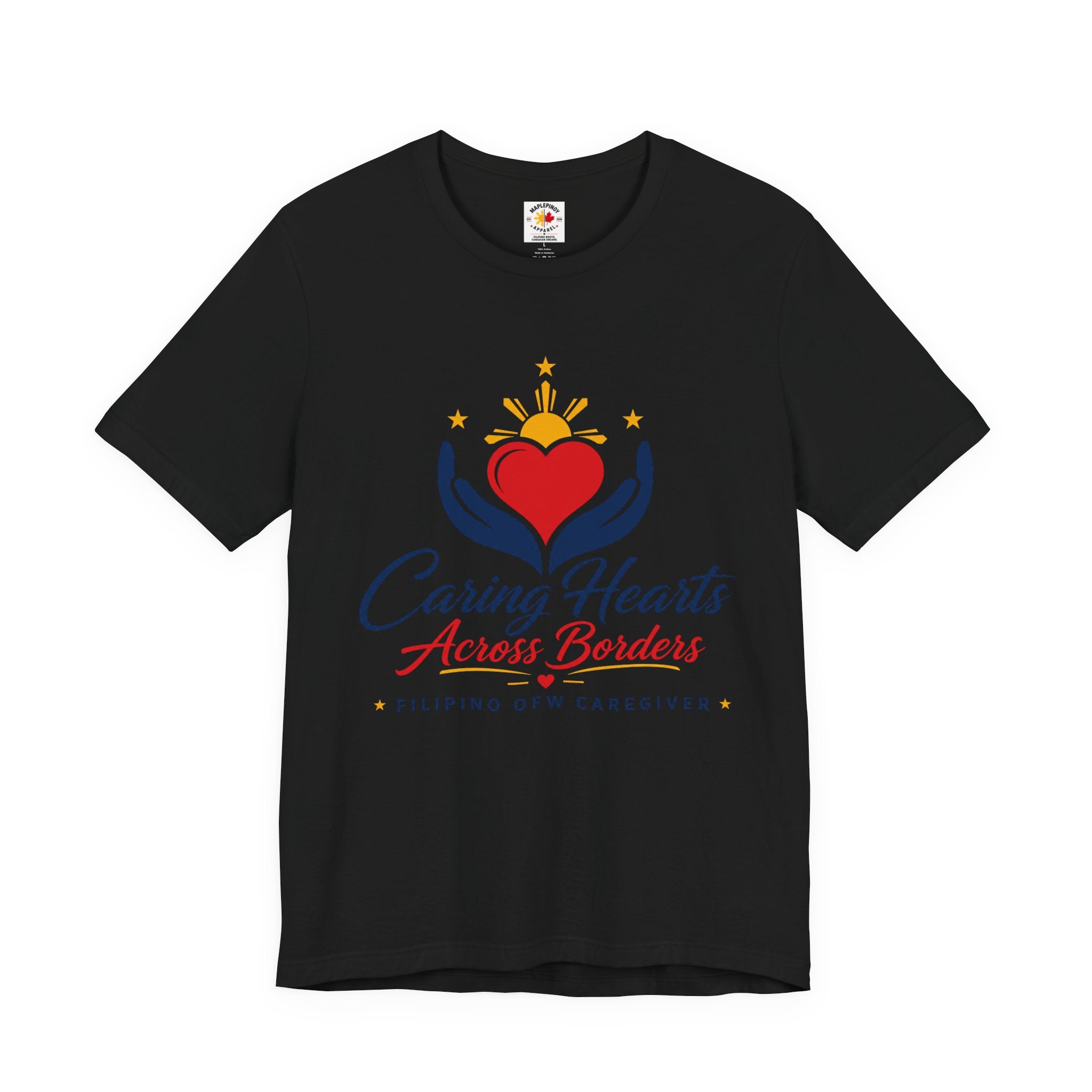 Caring Hearts Across Borders Filipino OFW Caregiver T-Shirt