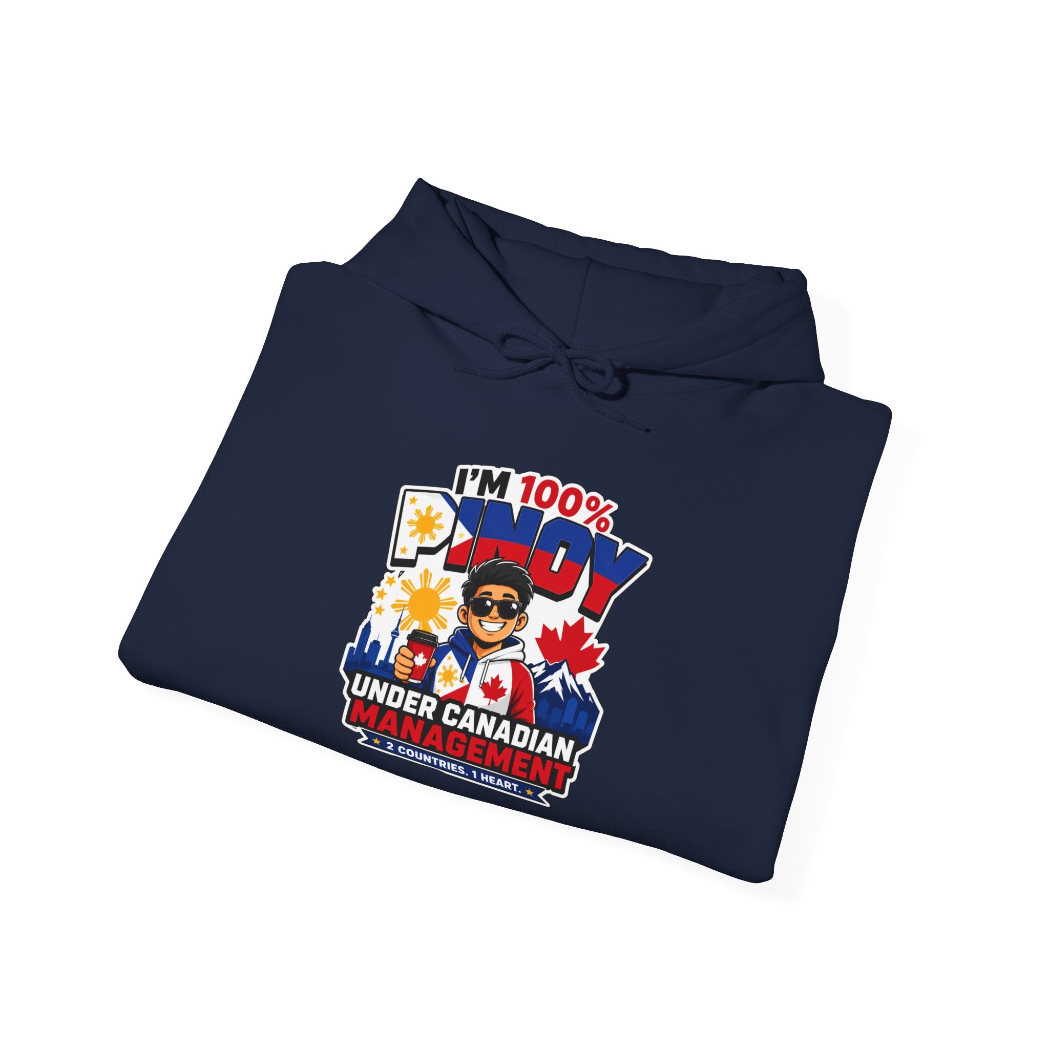 100% Pinoy, Under Canadian Management — Funny Filipino Hoodie