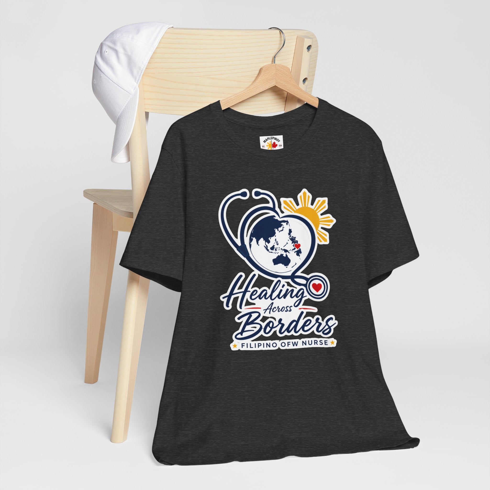 Healing Across Borders Filipino OFW Nurse T-Shirt