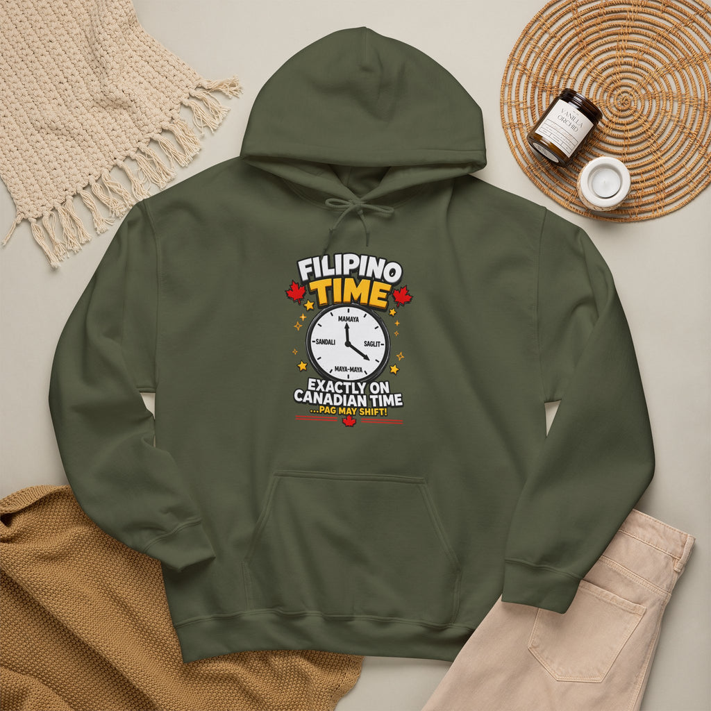 Filipino Time — Funny Pinoy Canadian Graphic Hoodie