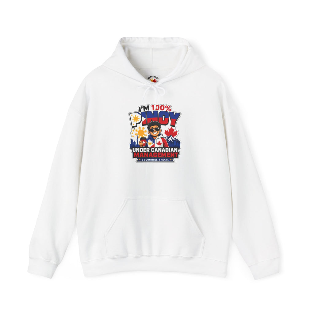 100% Pinoy, Under Canadian Management — Funny Filipino Hoodie