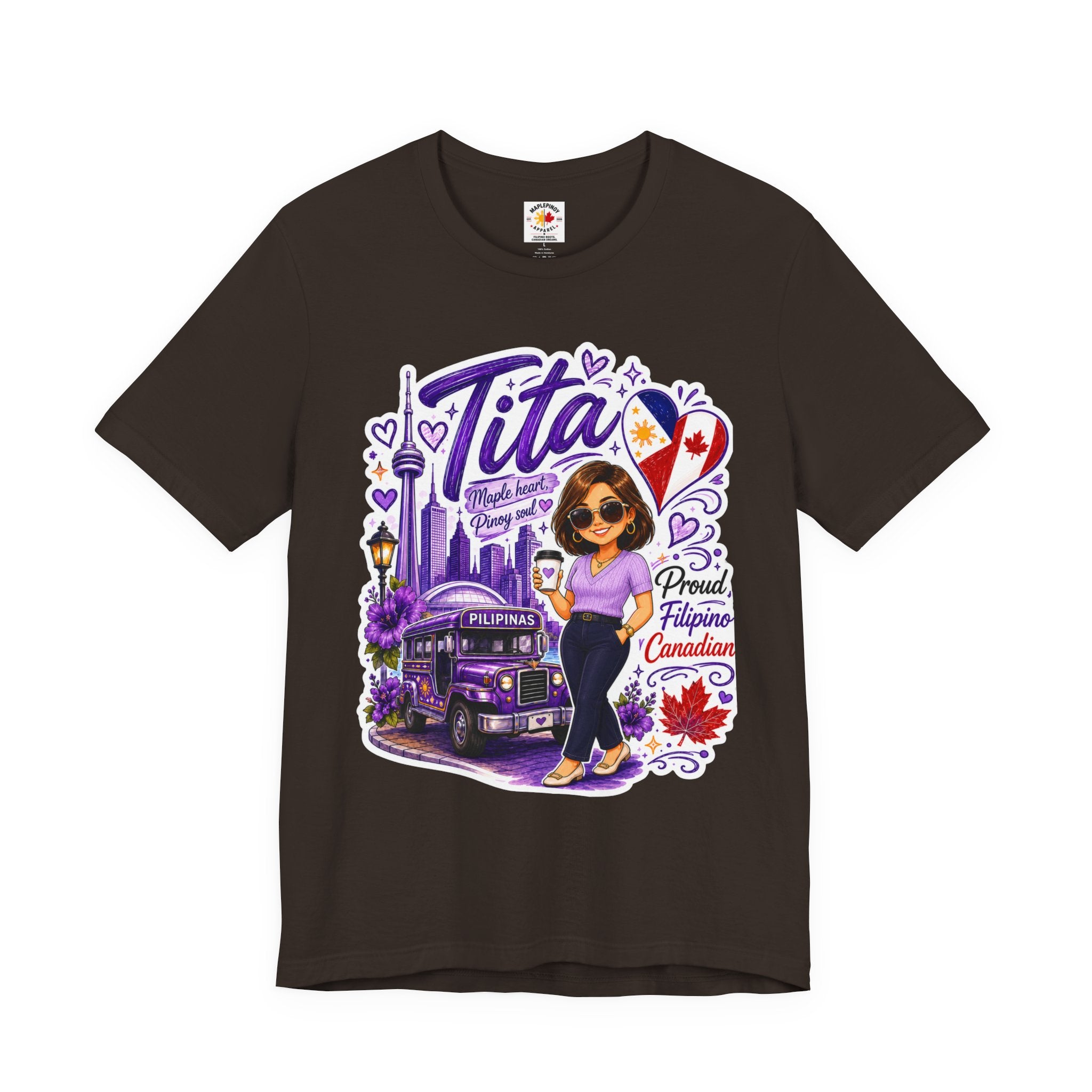 Tita Proud Filipino Canadian T-Shirt – Maple Heart Pinoy Soul Tee