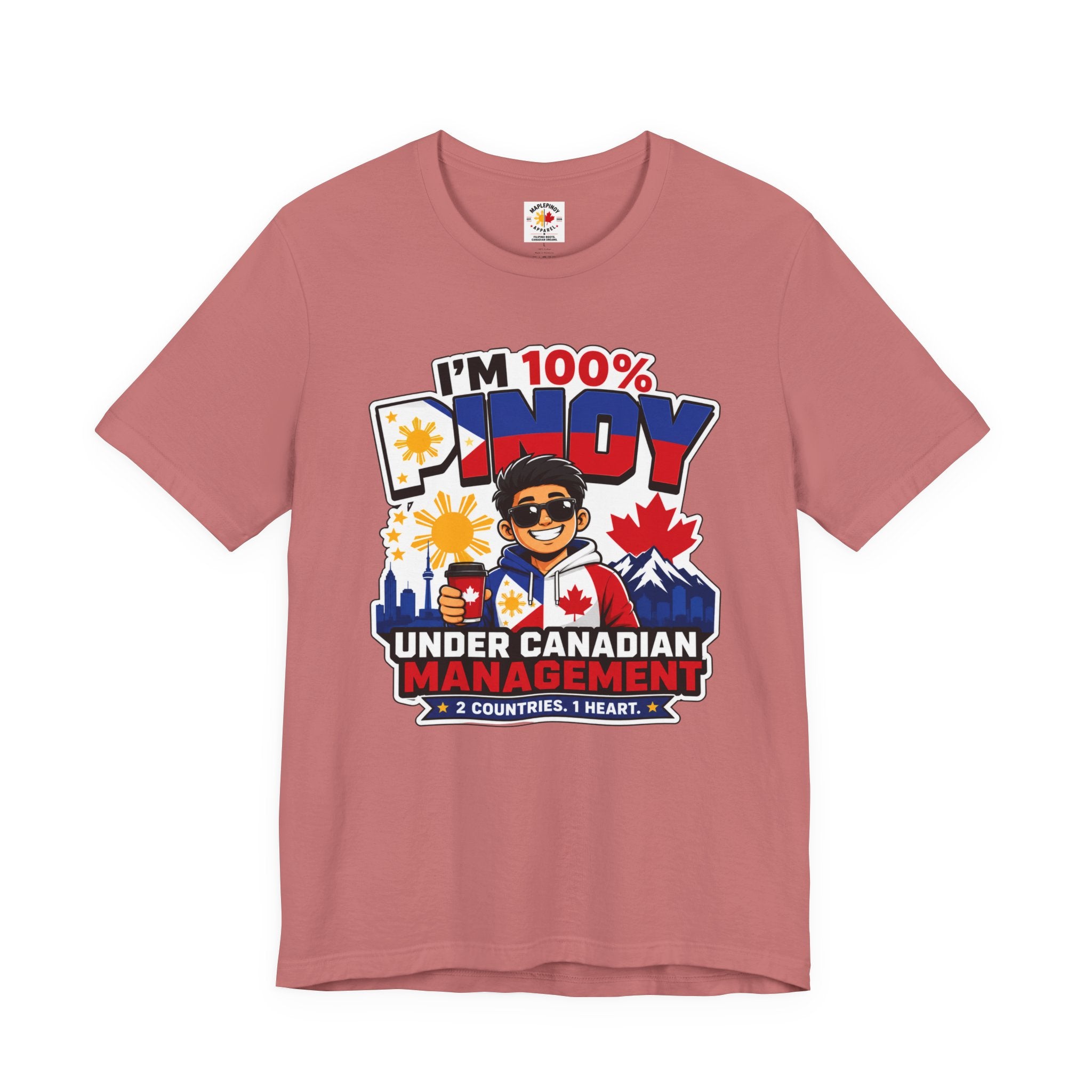 100% Pinoy, Under Canadian Management — Funny Filipino Canadian Tee