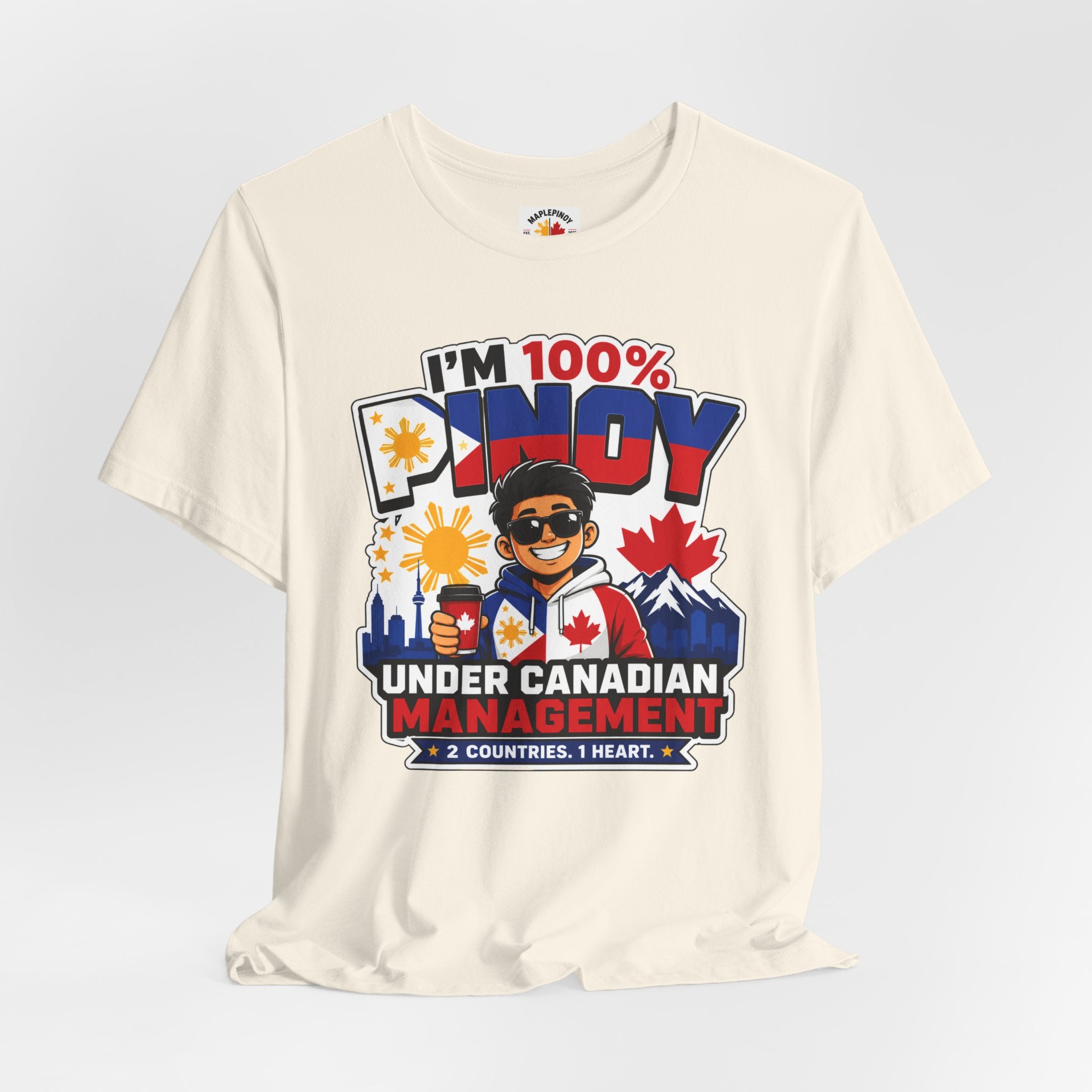 100% Pinoy, Under Canadian Management — Funny Filipino Canadian Tee