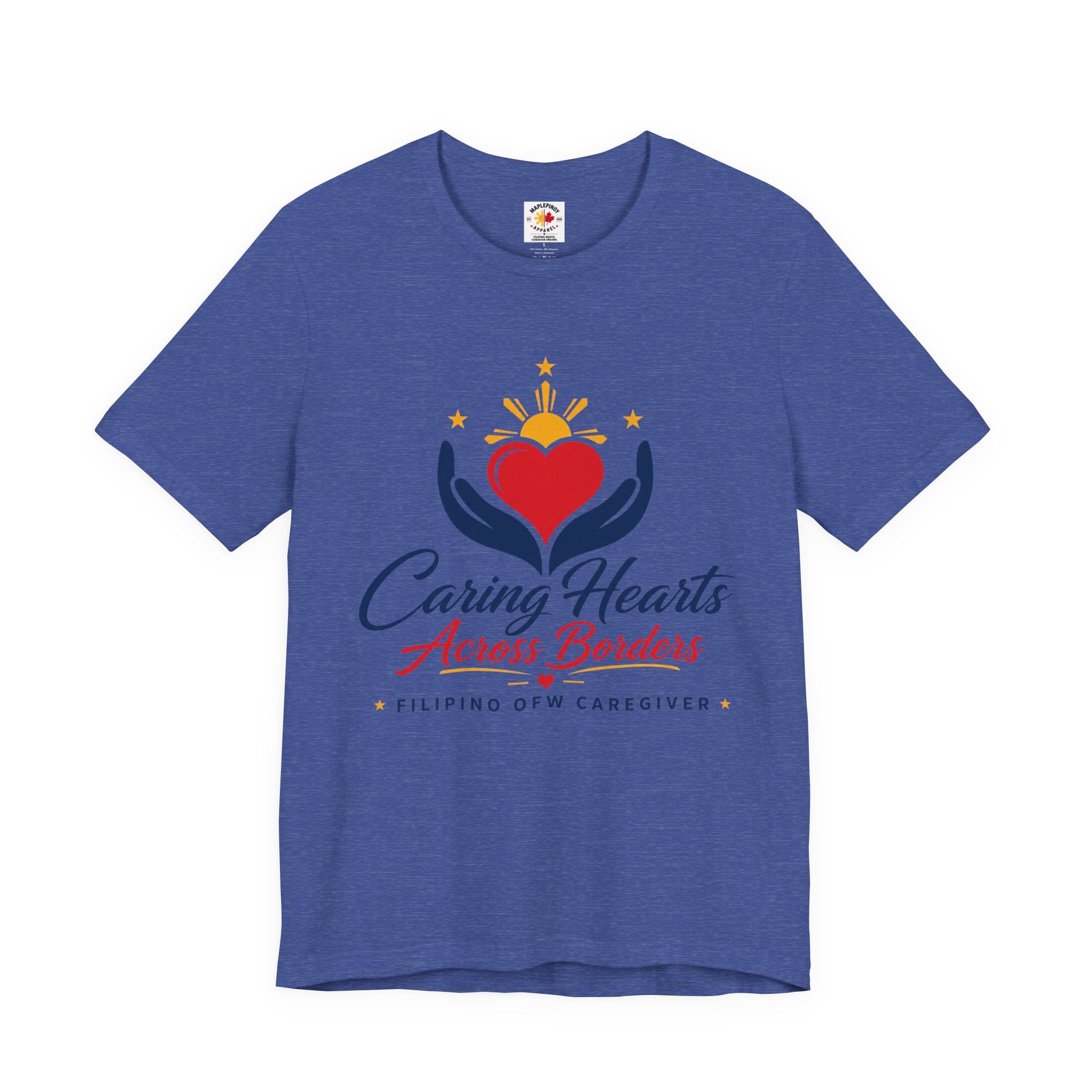 Caring Hearts Across Borders Filipino OFW Caregiver T-Shirt