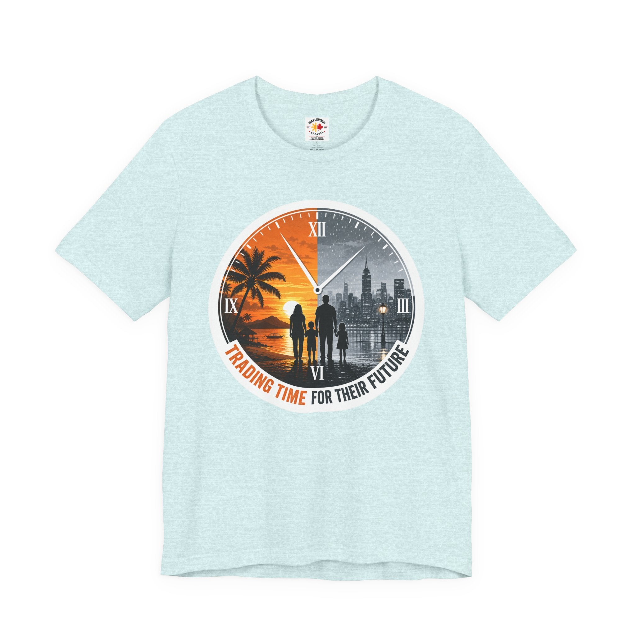 Trading Time for Their Future Filipino OFW T-Shirt — Pinoy Caregiver Tribute