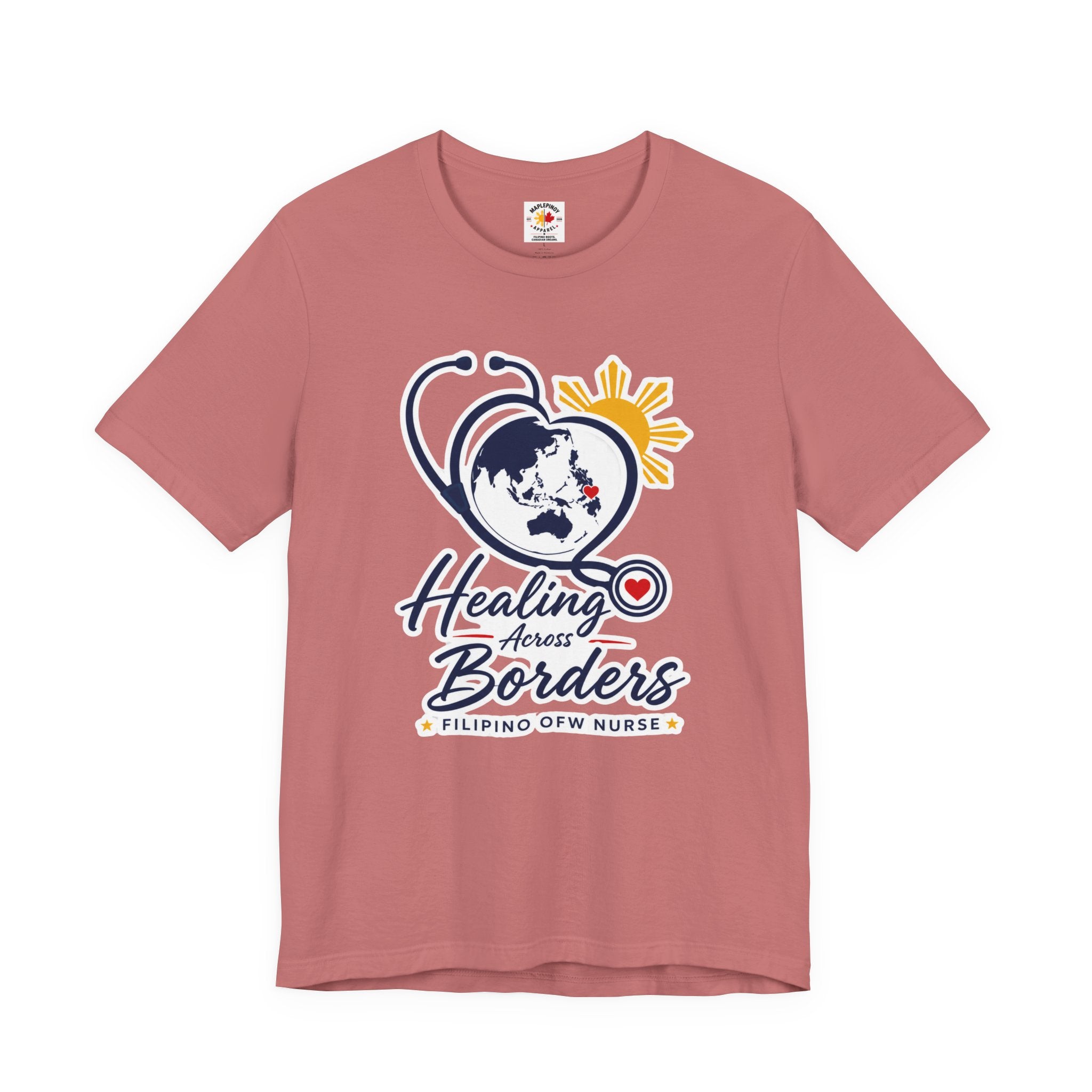 Healing Across Borders Filipino OFW Nurse T-Shirt