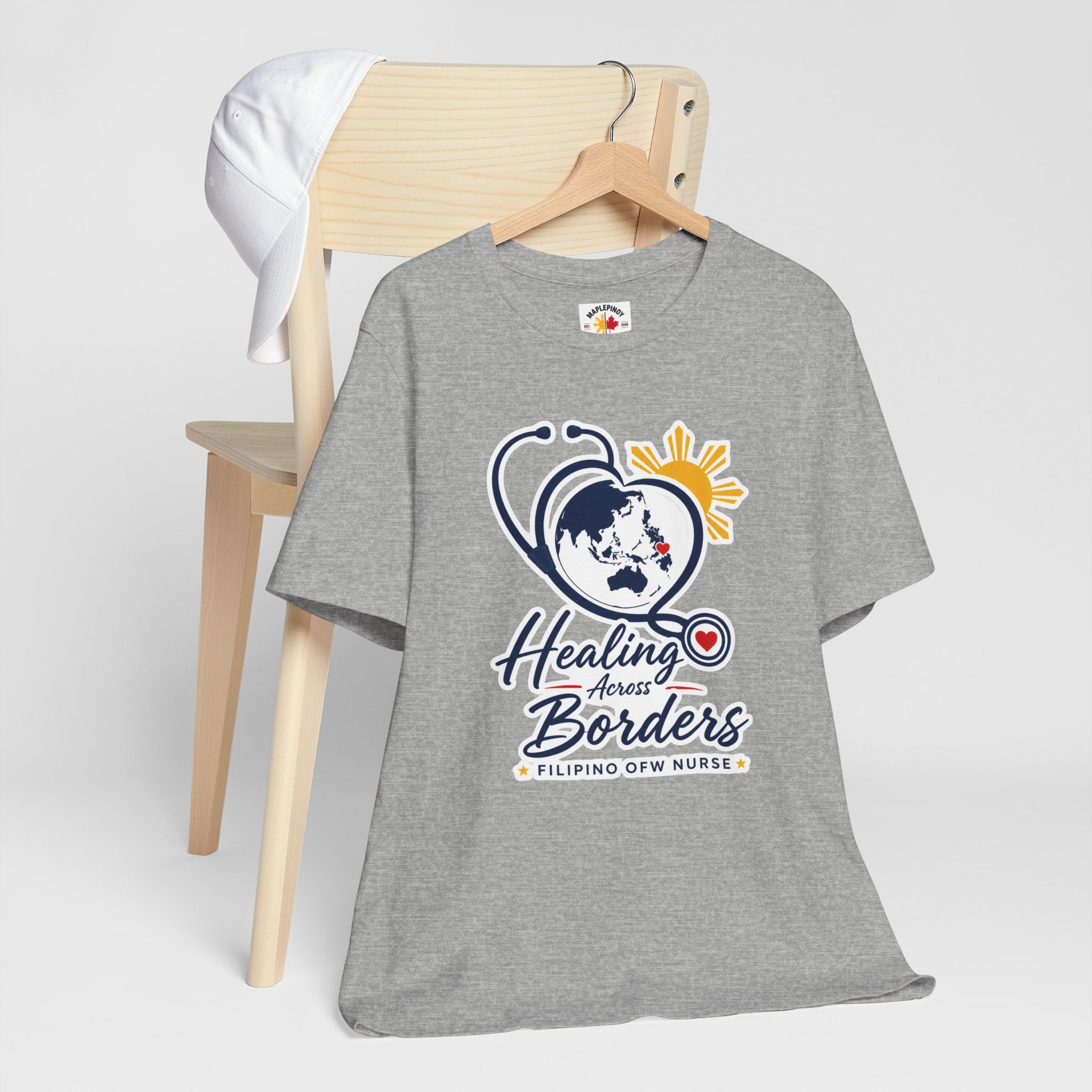 Healing Across Borders Filipino OFW Nurse T-Shirt