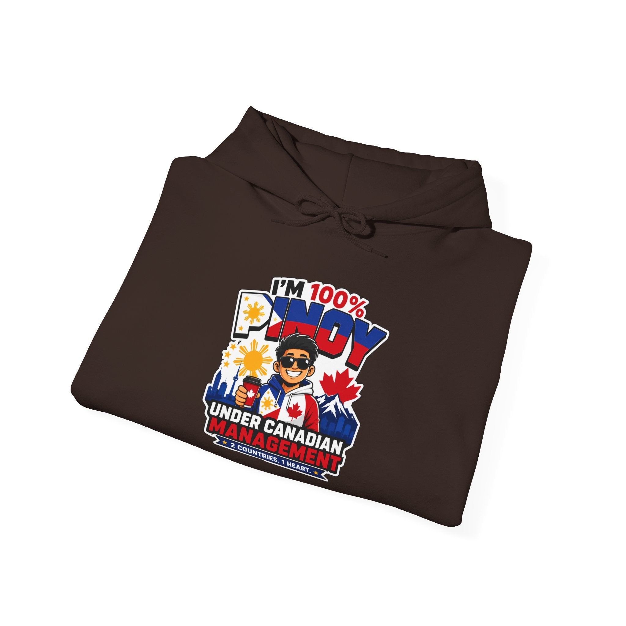 100% Pinoy, Under Canadian Management — Funny Filipino Hoodie