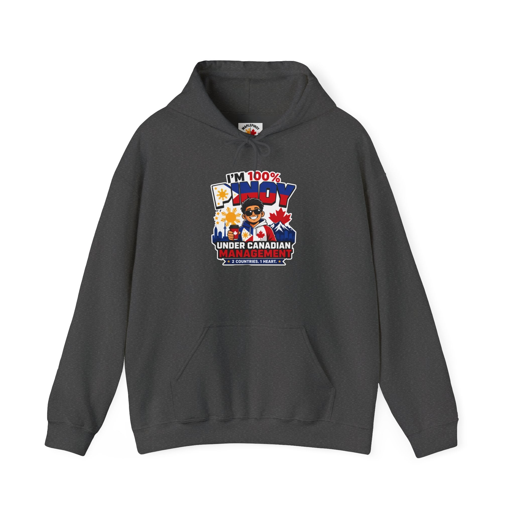 100% Pinoy, Under Canadian Management — Funny Filipino Hoodie