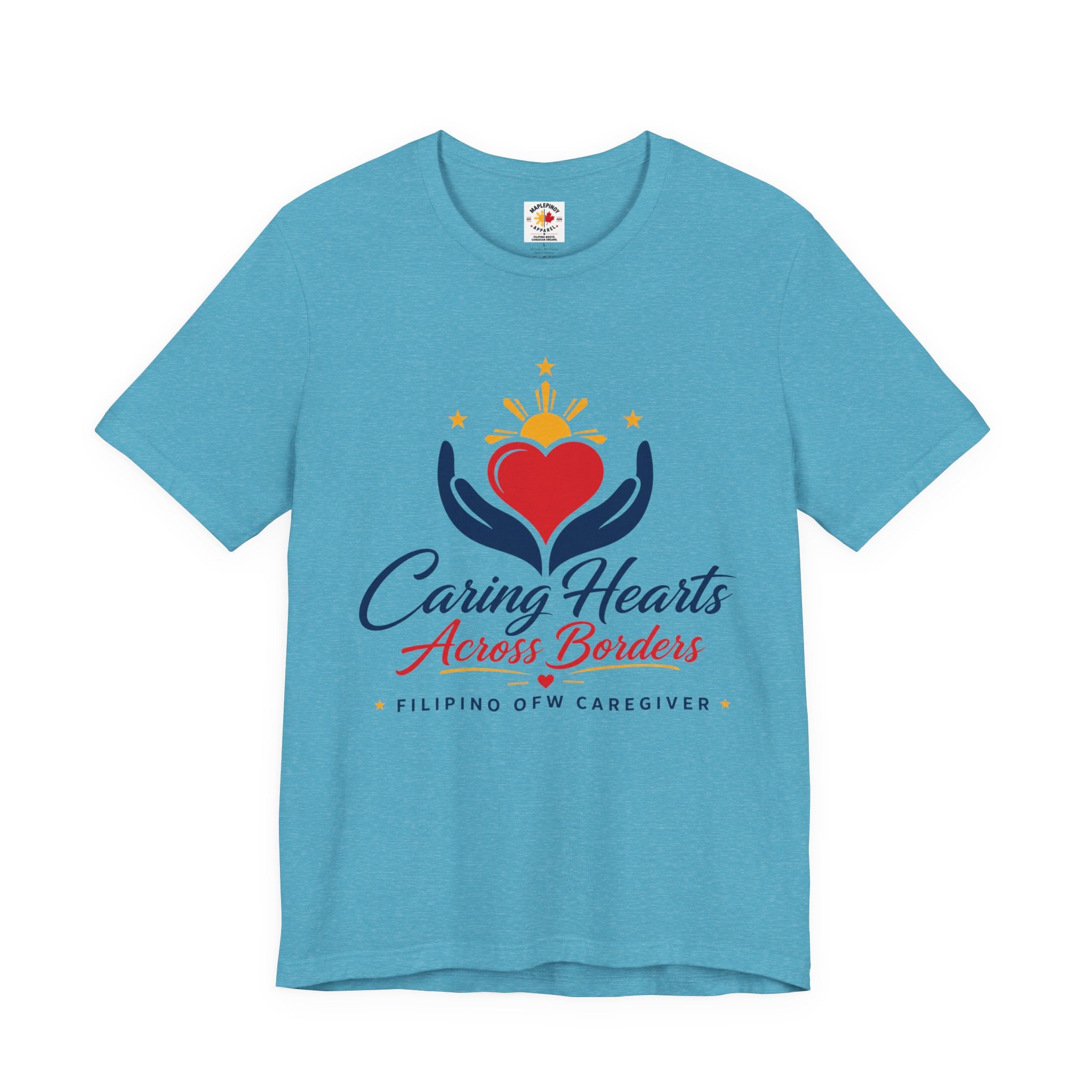 Caring Hearts Across Borders Filipino OFW Caregiver T-Shirt