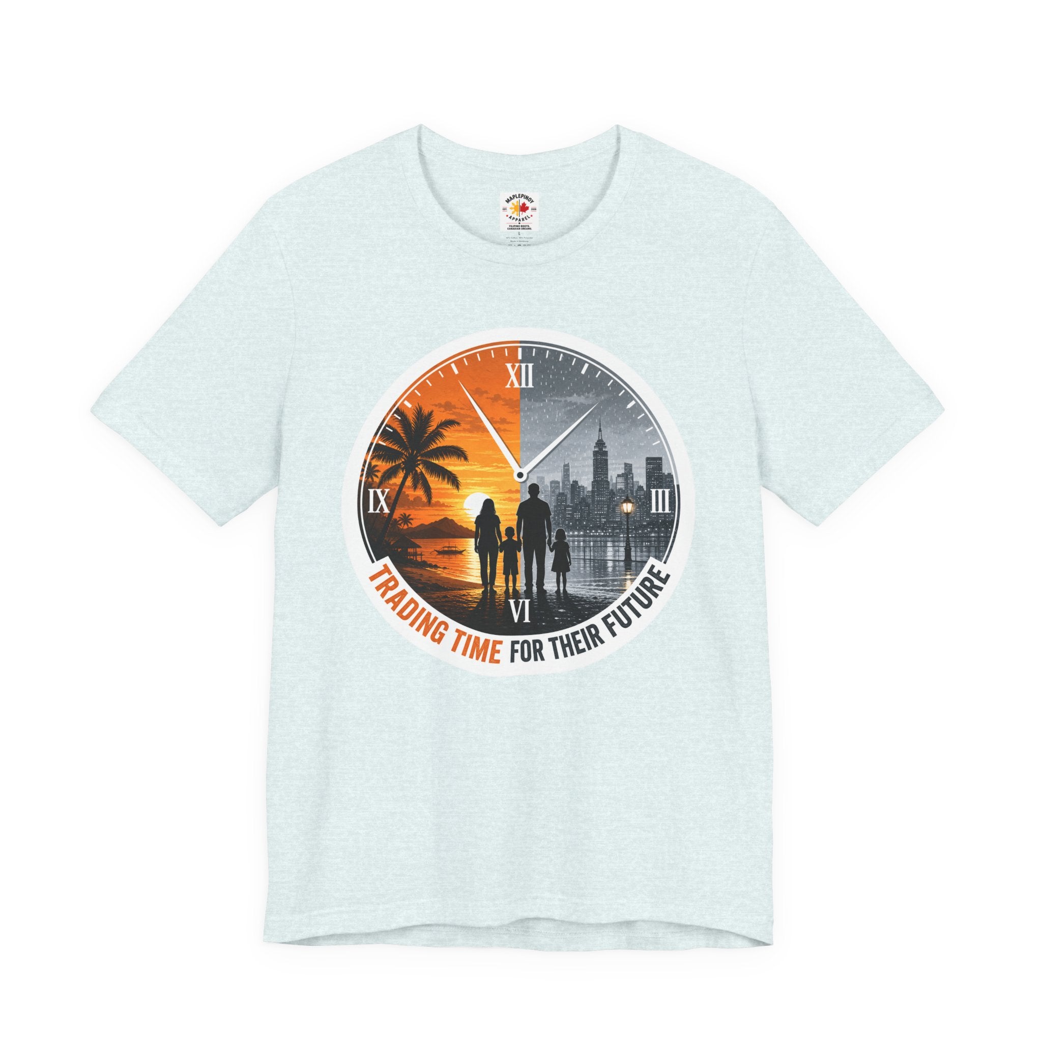 Trading Time for Their Future Filipino OFW T-Shirt — Pinoy Caregiver Tribute