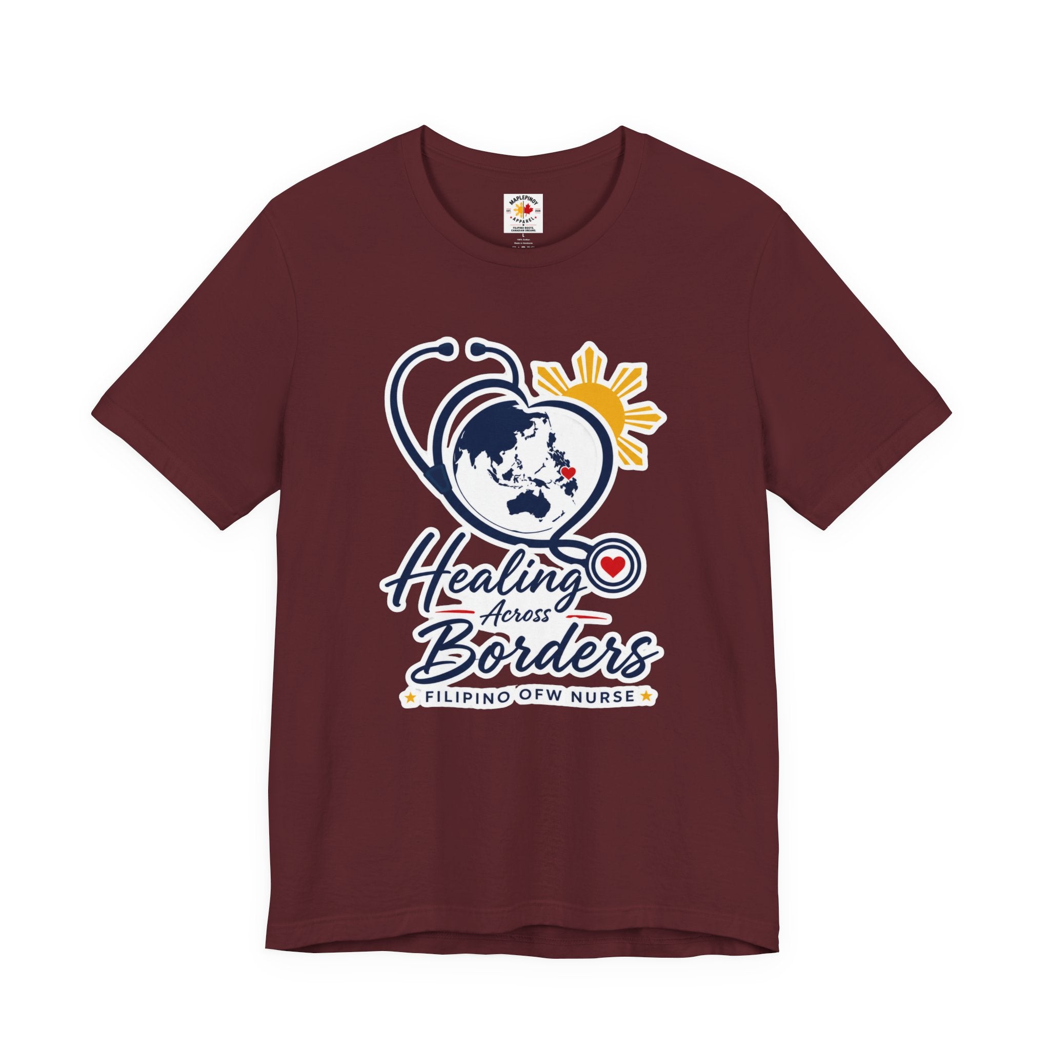 Healing Across Borders Filipino OFW Nurse T-Shirt