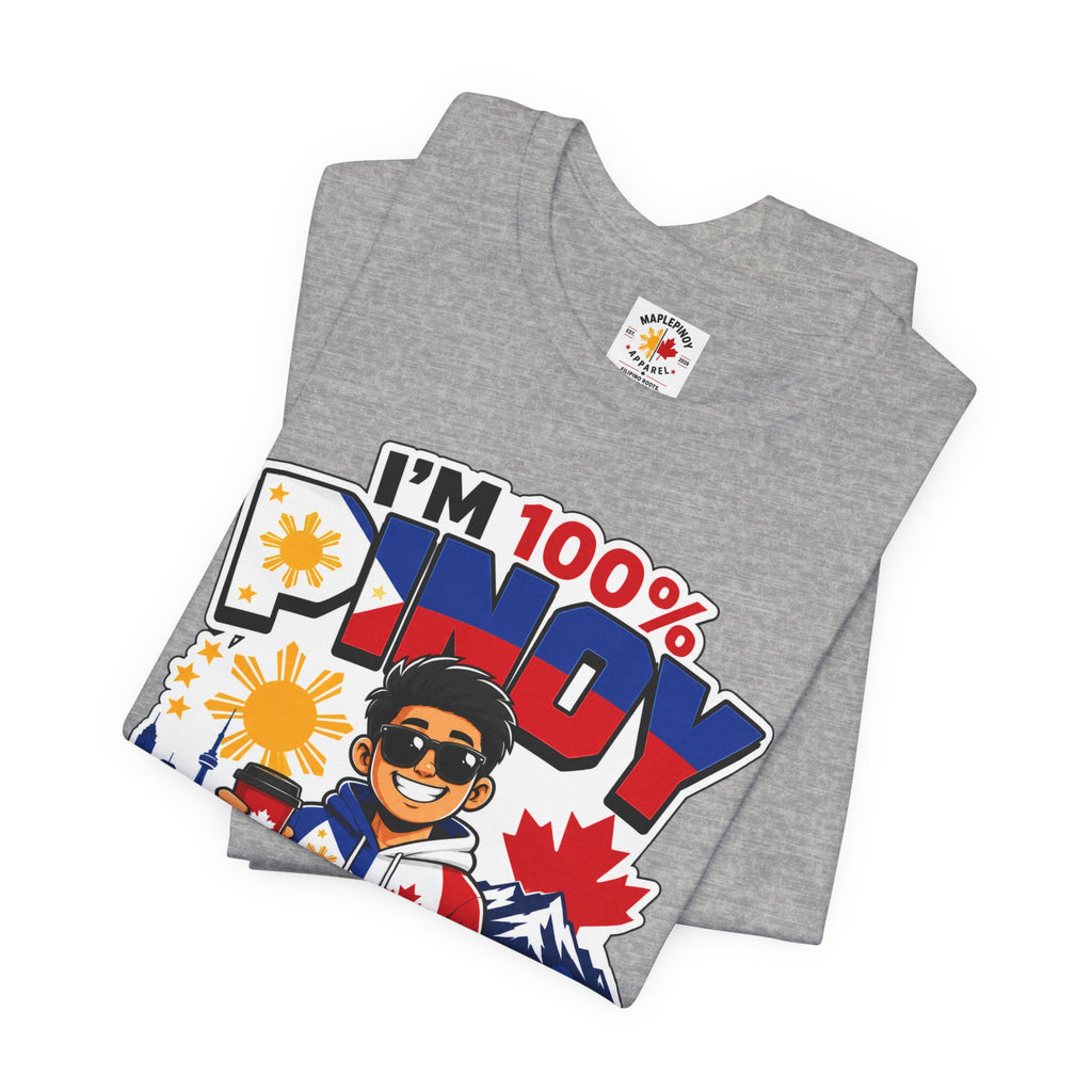 100% Pinoy, Under Canadian Management — Funny Filipino Canadian Tee