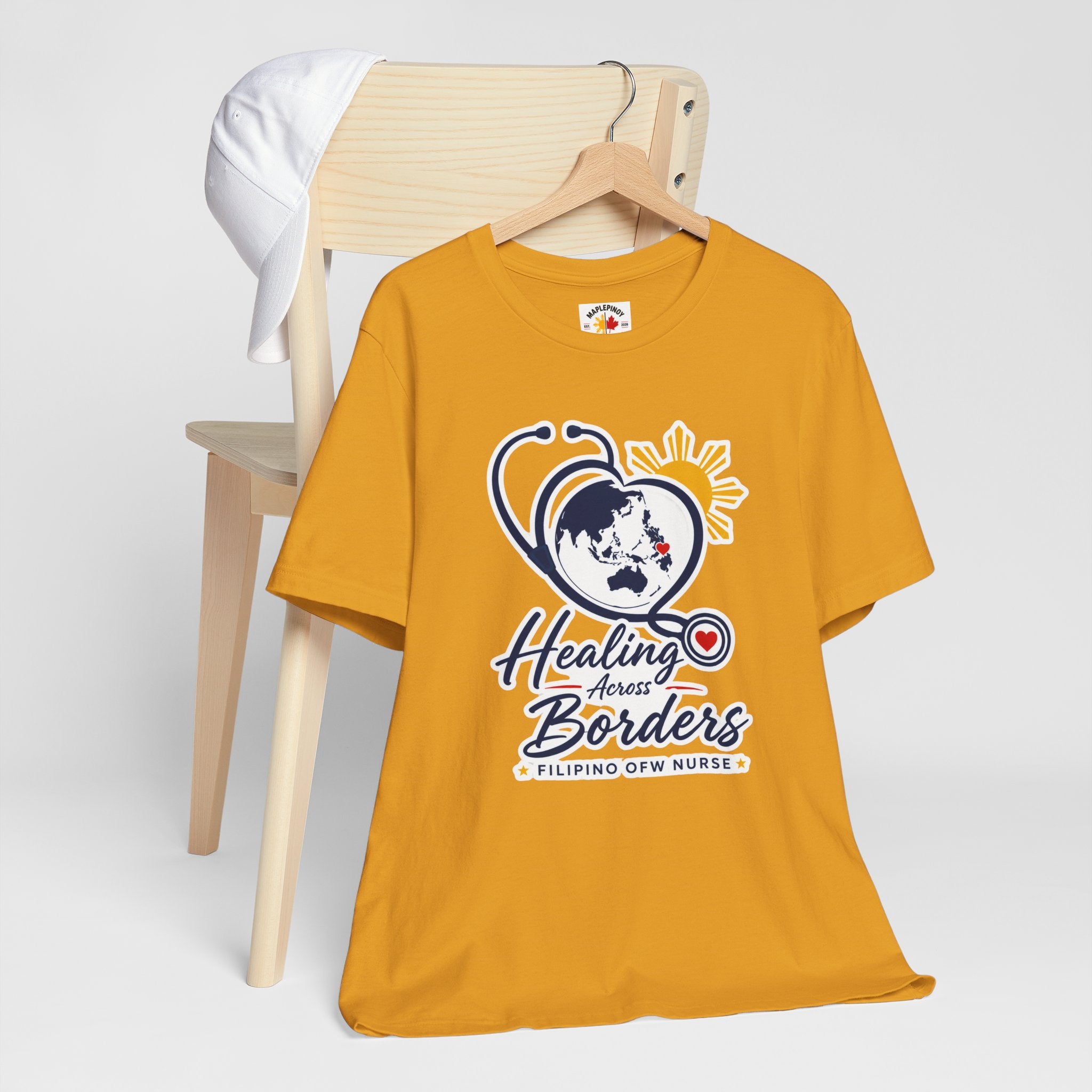 Healing Across Borders Filipino OFW Nurse T-Shirt
