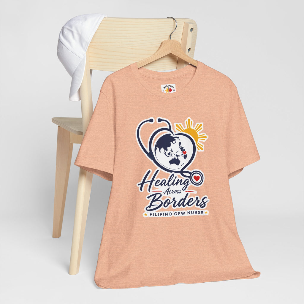 Healing Across Borders Filipino OFW Nurse T-Shirt
