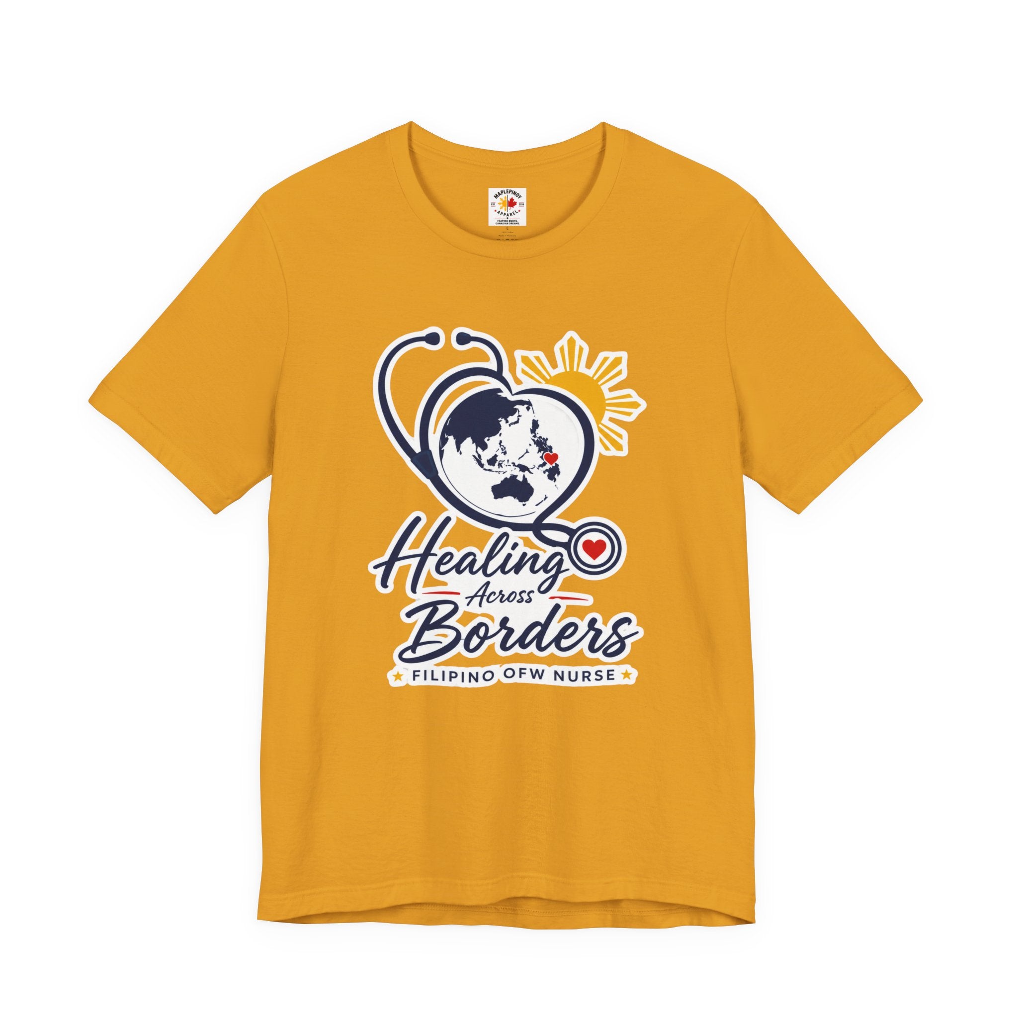 Healing Across Borders Filipino OFW Nurse T-Shirt