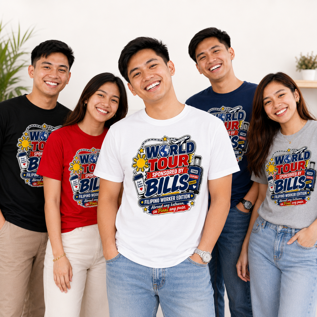 World Tour, Sponsored by Bills — Funny Filipino OFW Tee