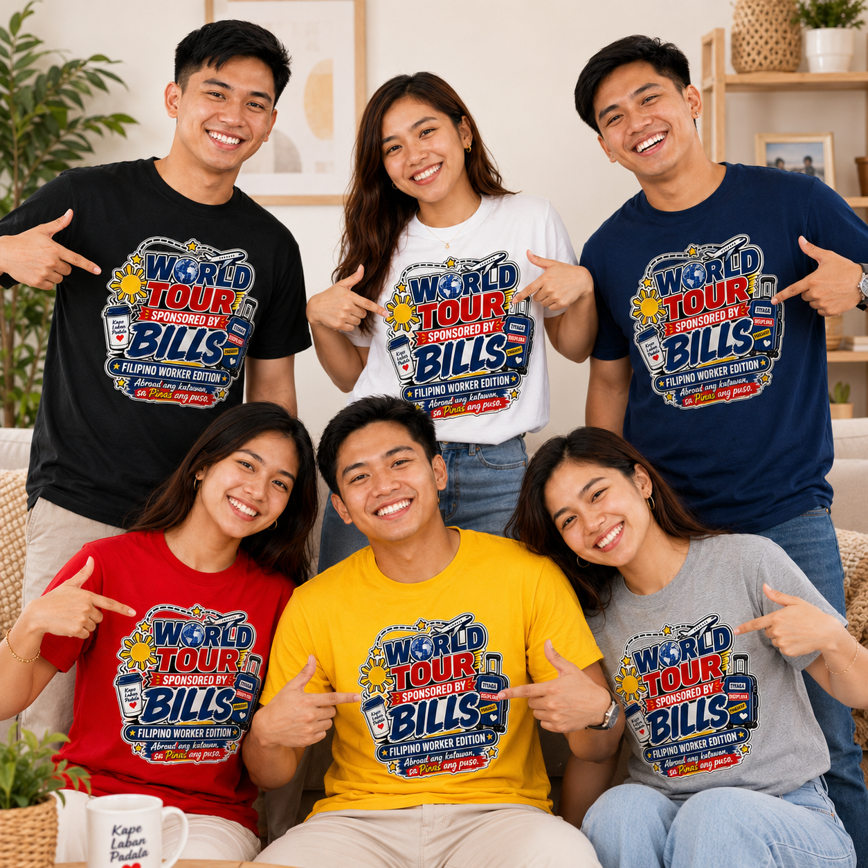 World Tour, Sponsored by Bills — Funny Filipino OFW Tee