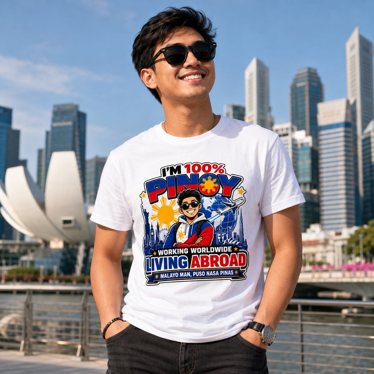 100% Pinoy, Living Abroad — Filipino Pride Tee
