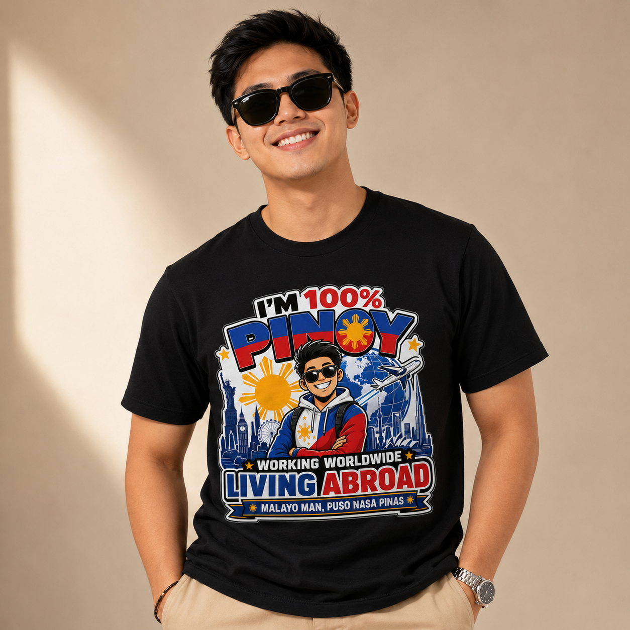 100% Pinoy, Living Abroad — Filipino Pride Tee