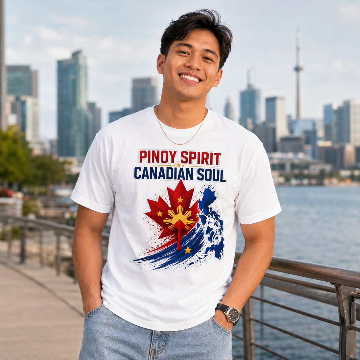 Pinoy Spirit, Canadian Soul — Filipino Canadian Pride Tee