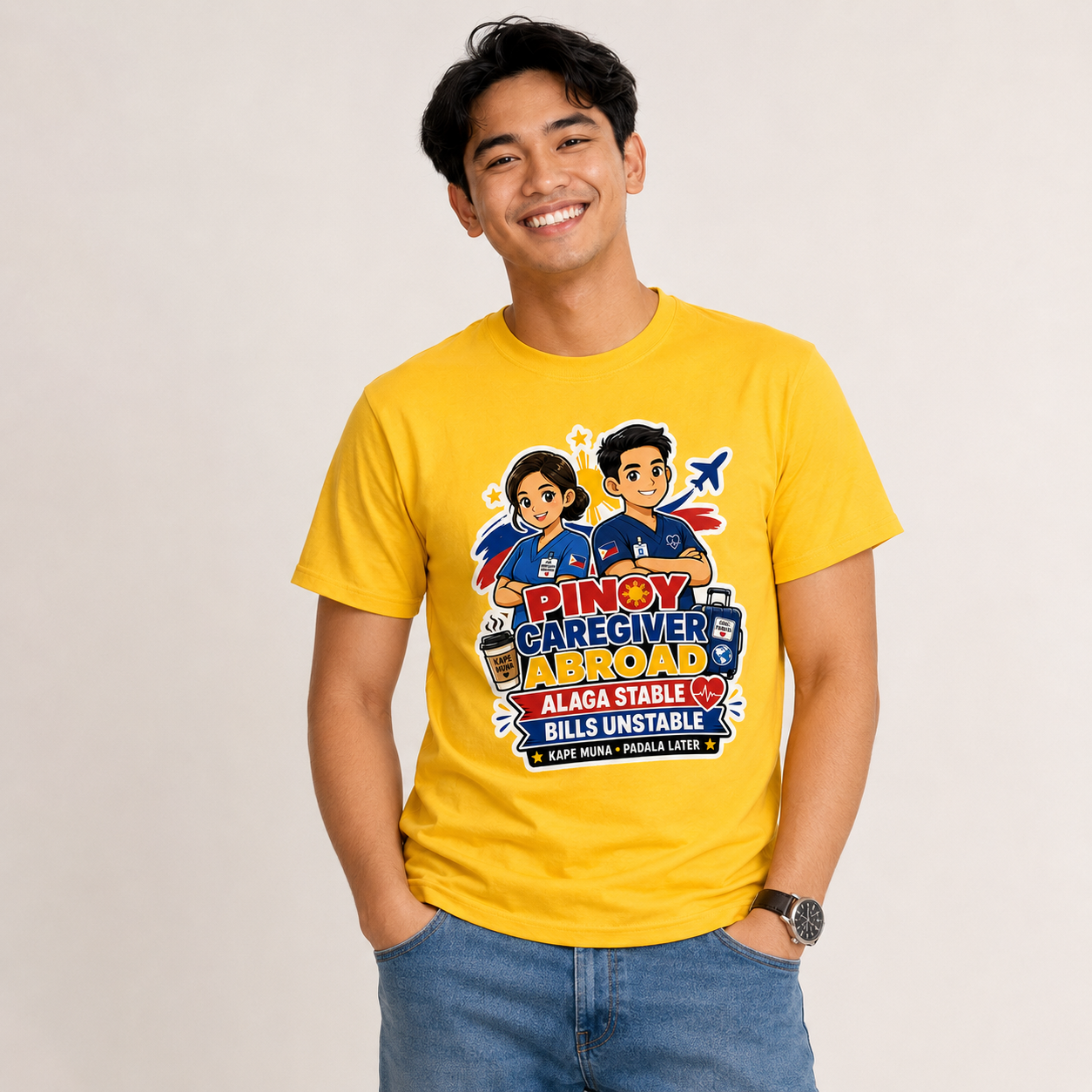 Alaga Stable, Bills Unstable — Funny Filipino Caregiver Tee