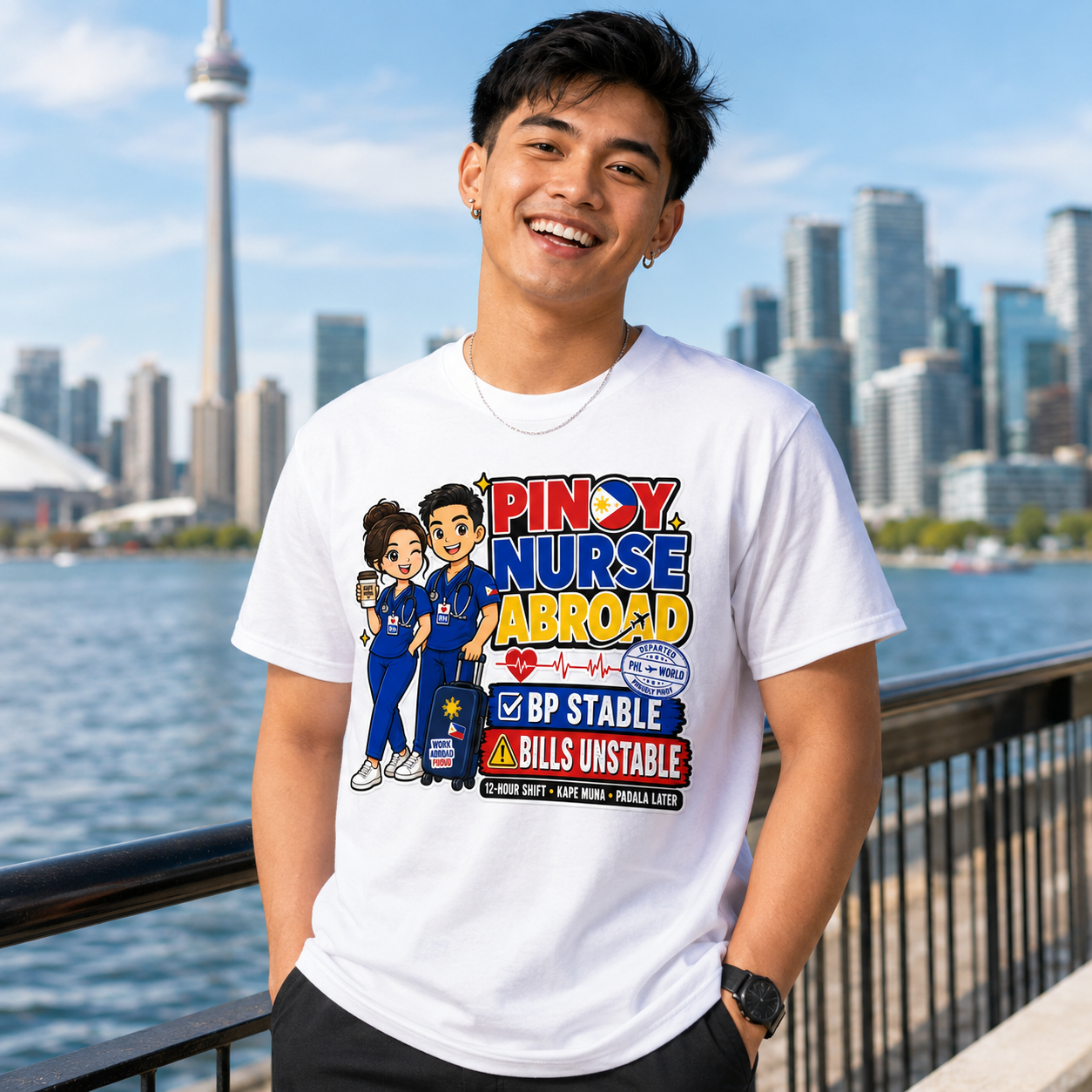 BP Stable, Bills Unstable — Funny Filipino Nurse Shirt