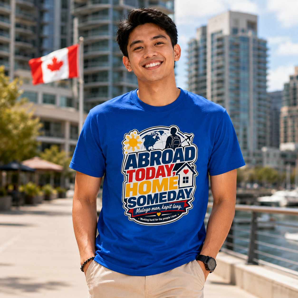 Abroad Today, Home Someday Tee — OFW Filipino Pride Shirt